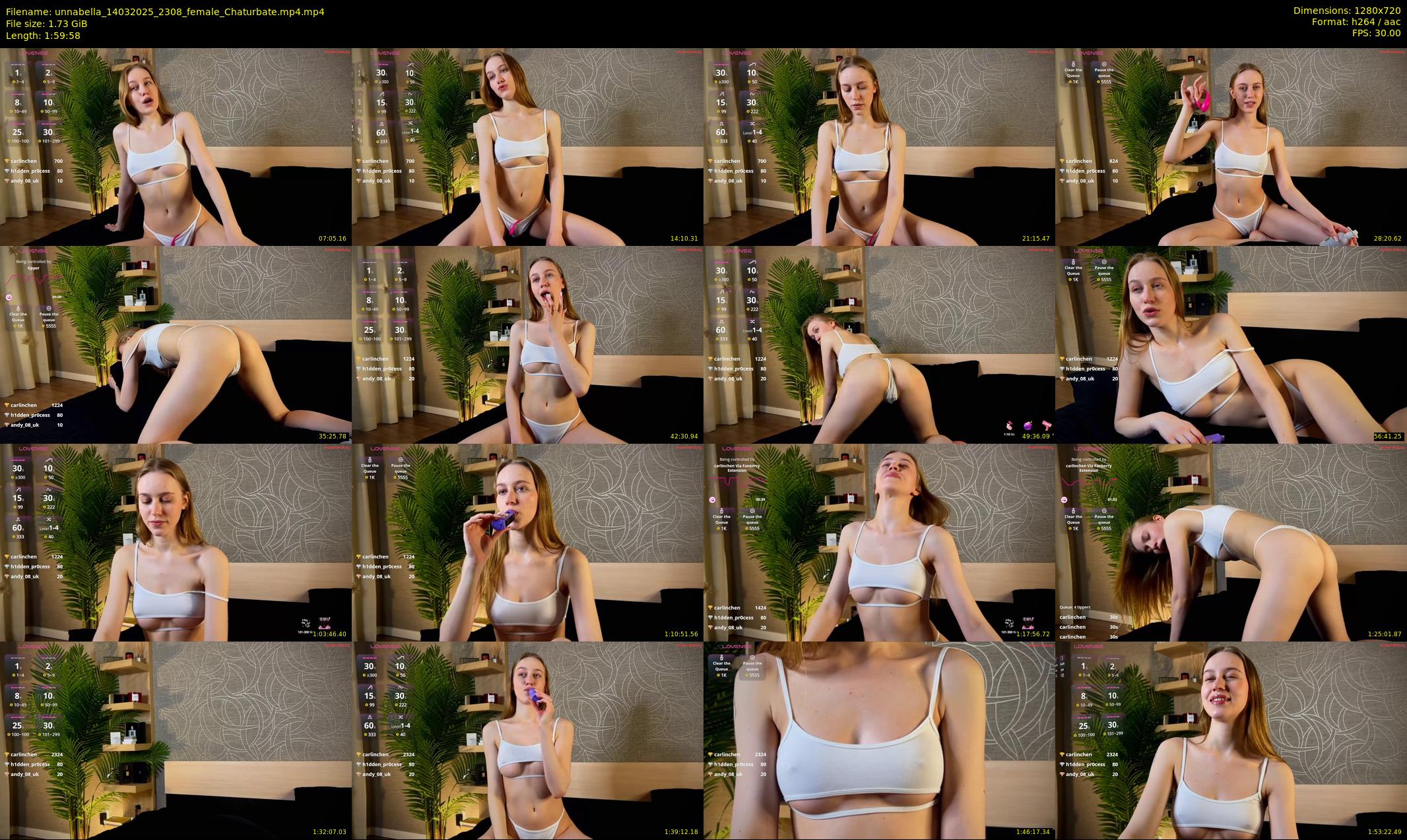 unnabella — 120 minute Chaturbate female cam show recording, 720p, Mar 14, 2025
