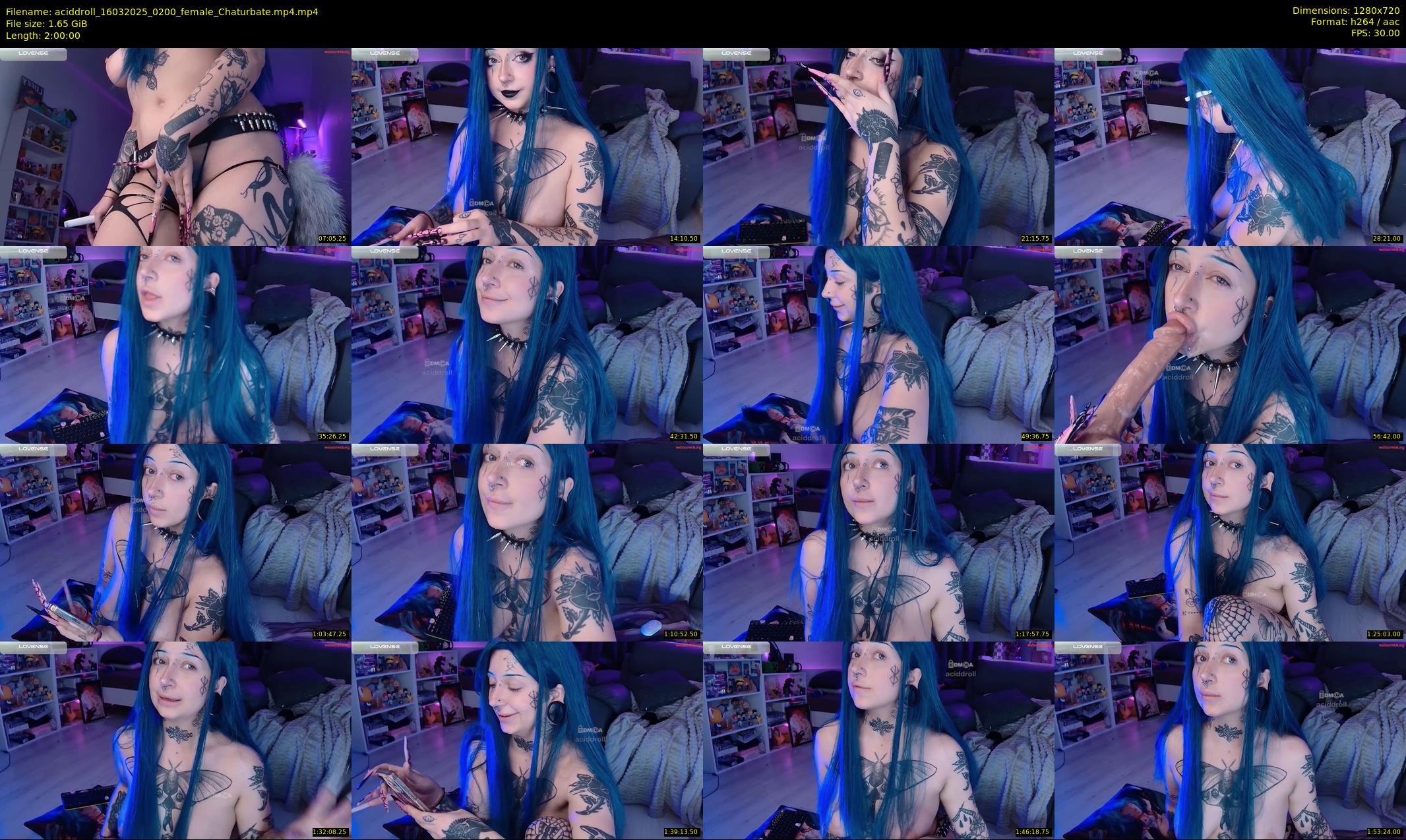 aciddroll — 120 minute Chaturbate female cam show recording, 720p, Mar 16, 2025