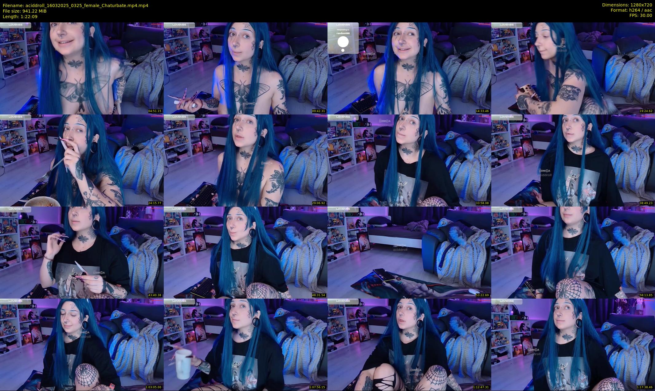 aciddroll — 83 minute Chaturbate female cam show recording, 720p, Mar 16, 2025