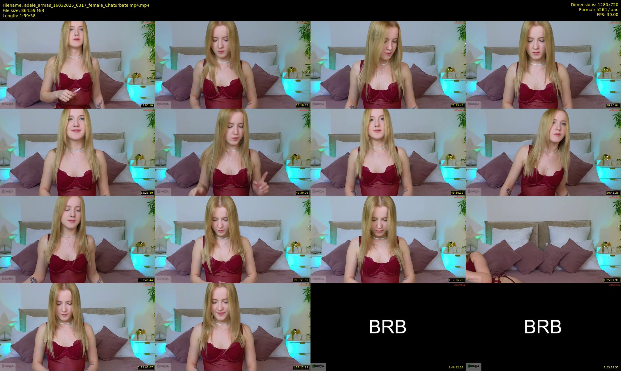 adele_armas — 120 minute Chaturbate female cam show recording, 720p, Mar 16, 2025