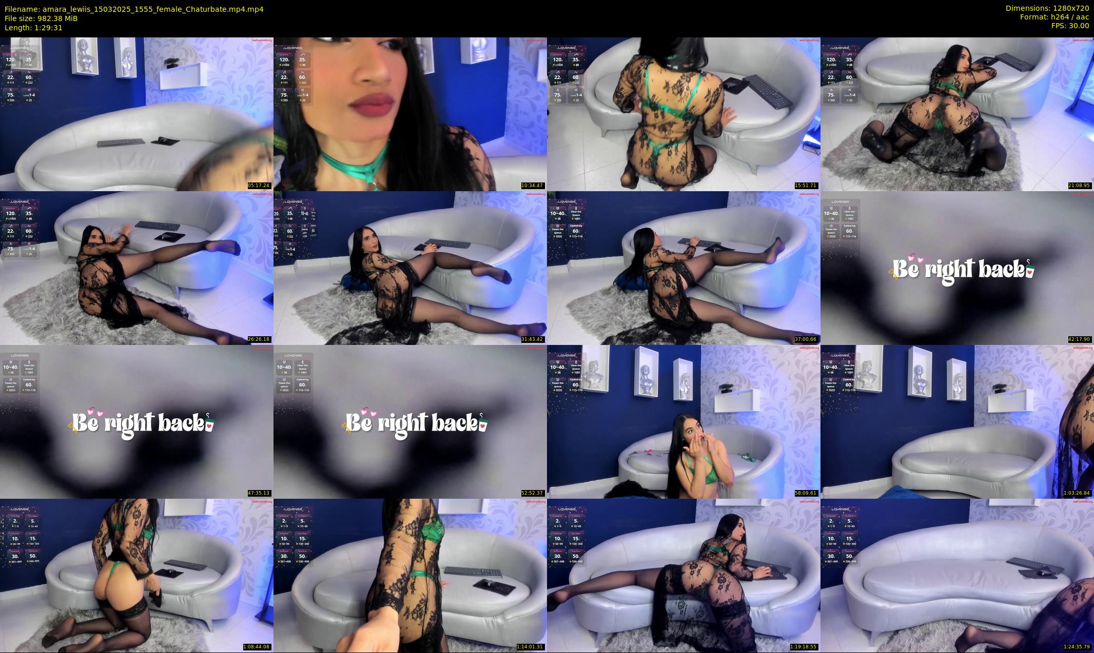 amara_lewiis — 90 minute Chaturbate female cam show recording, 720p, Mar 15, 2025