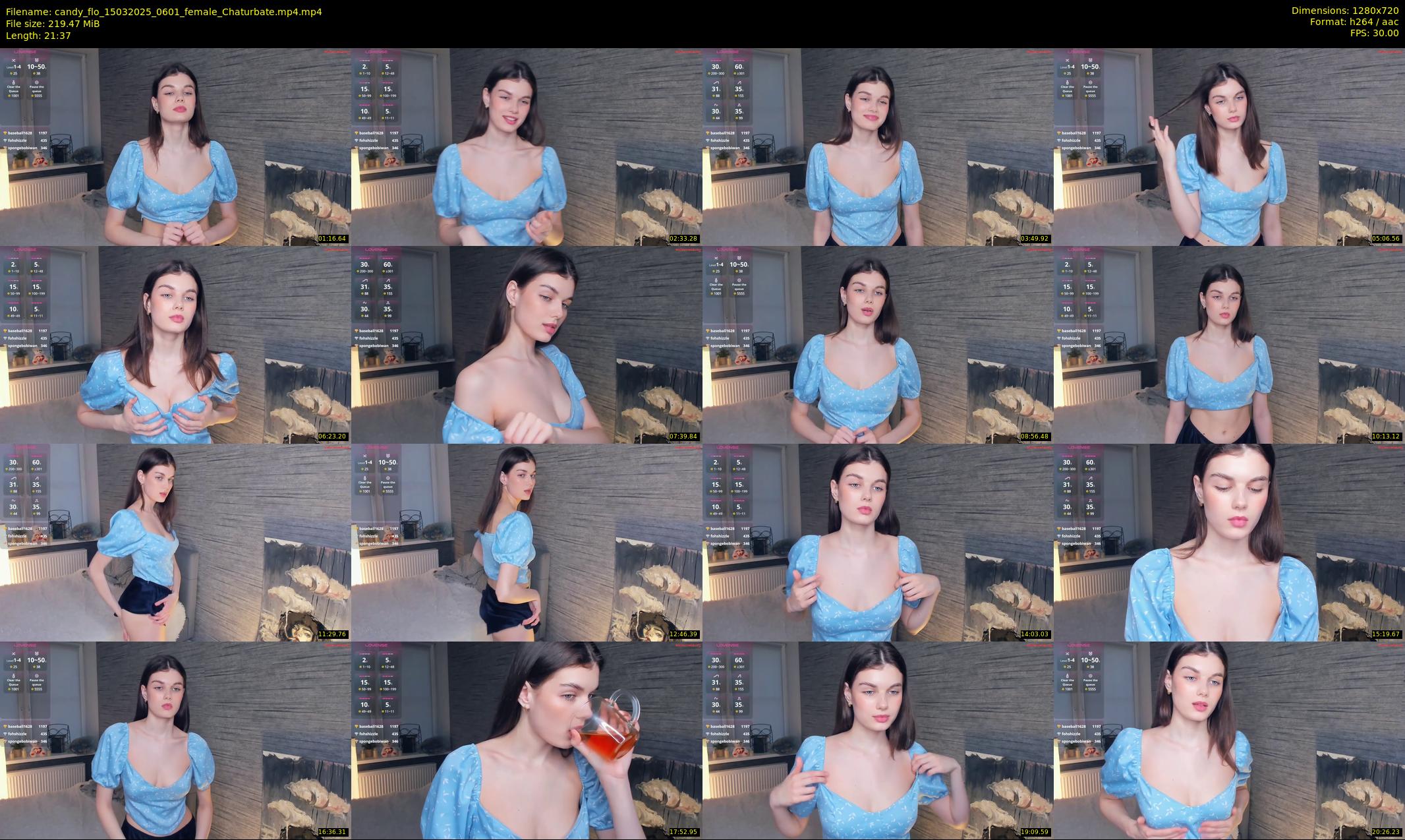candy_flo — 22 minute Chaturbate female cam show recording, 720p, Mar 15, 2025