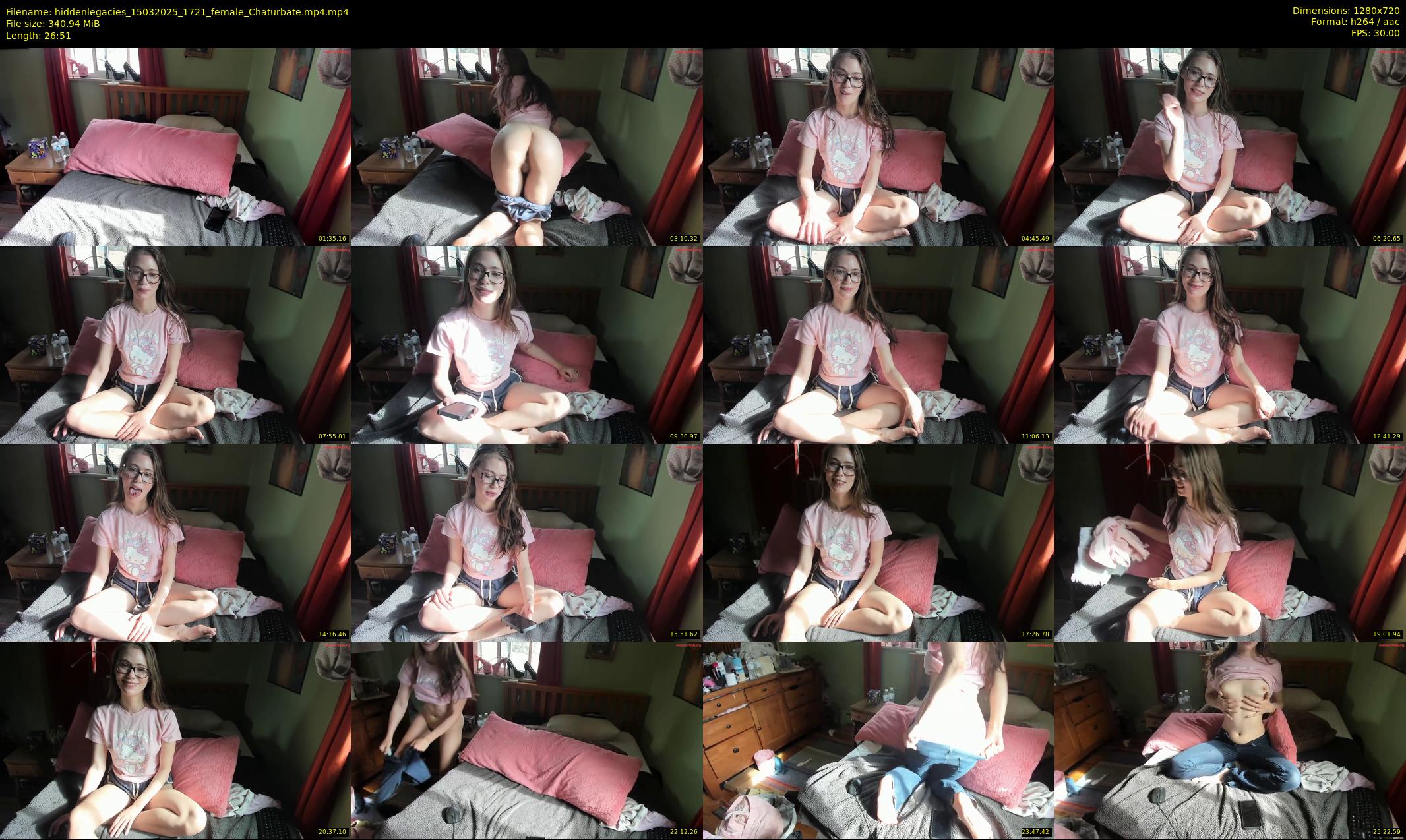 hiddenlegacies — 27 minute Chaturbate female cam show recording, 720p, Mar 15, 2025
