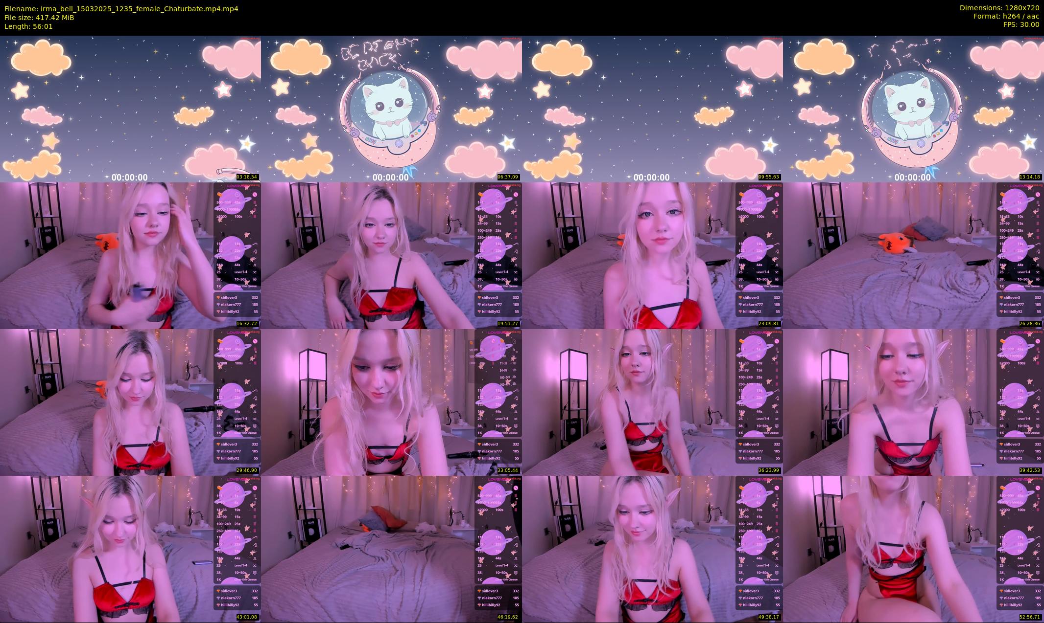 irma_bell — 57 minute Chaturbate female cam show recording, 720p, Mar 15, 2025