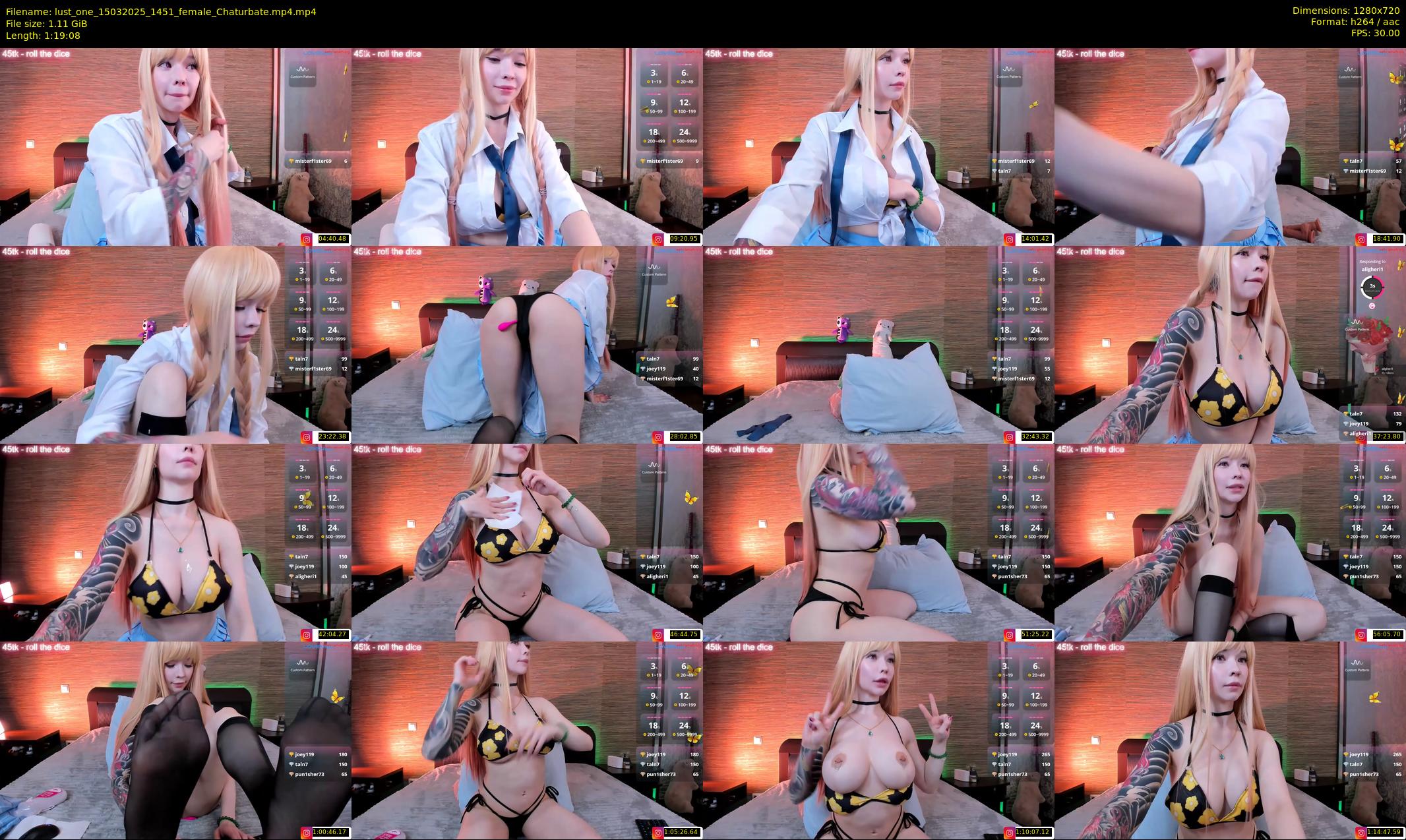 lust_one — 80 minute Chaturbate female cam show recording, 720p, Mar 15, 2025