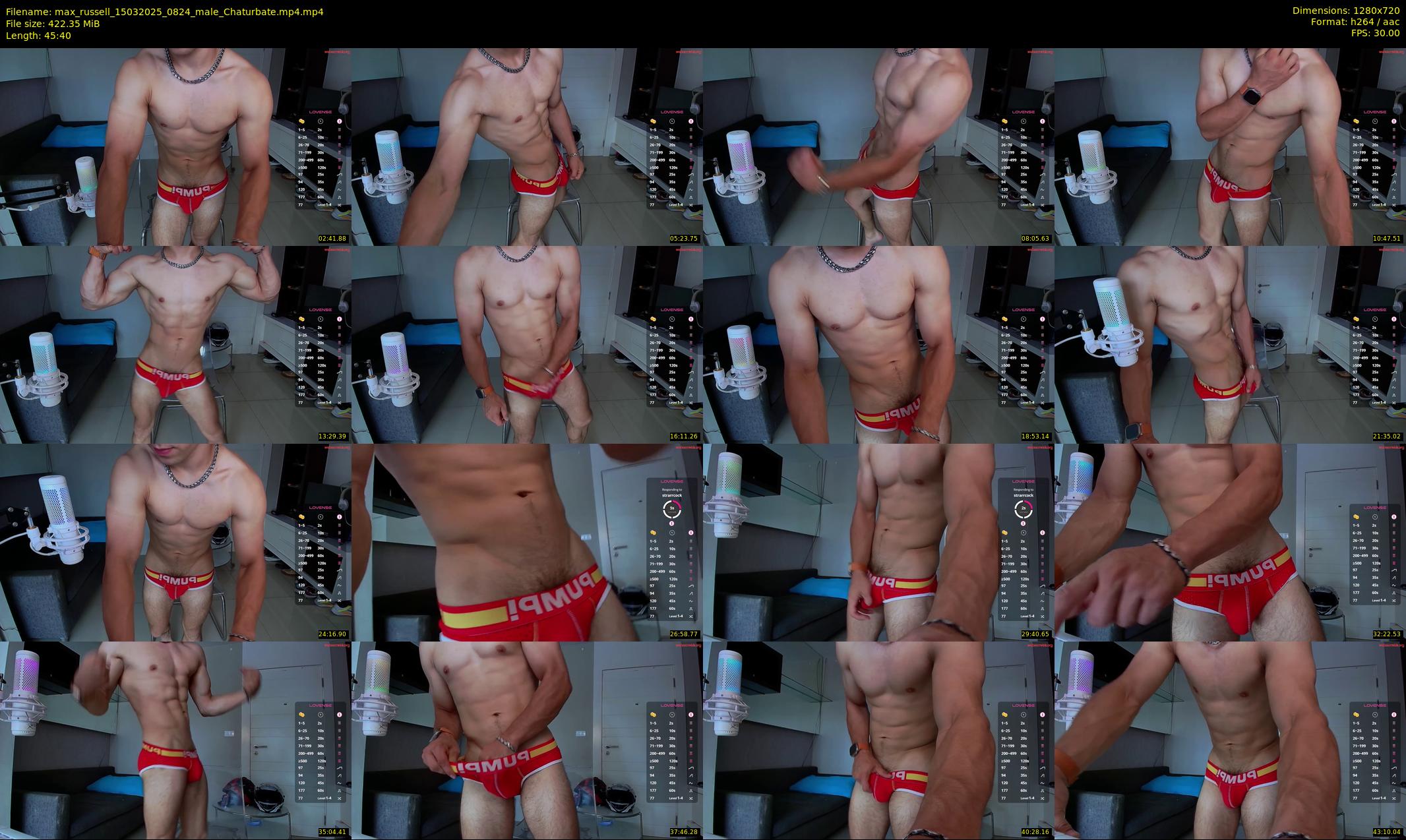 max_russell — 46 minute Chaturbate male cam show recording, 720p, Mar 15, 2025