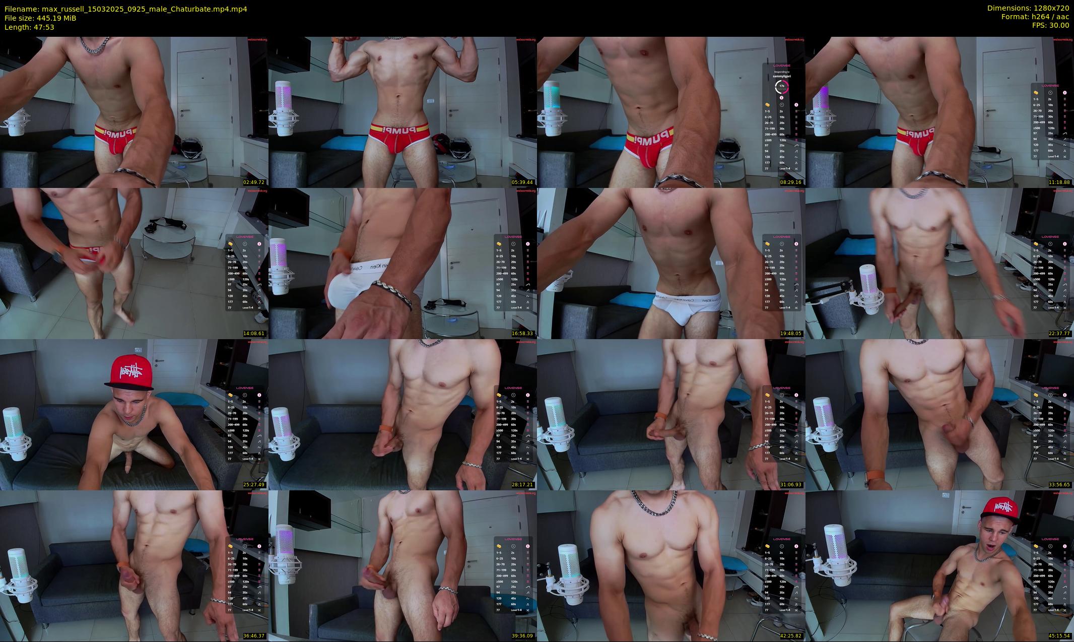 max_russell — 48 minute Chaturbate male cam show recording, 720p, Mar 15, 2025