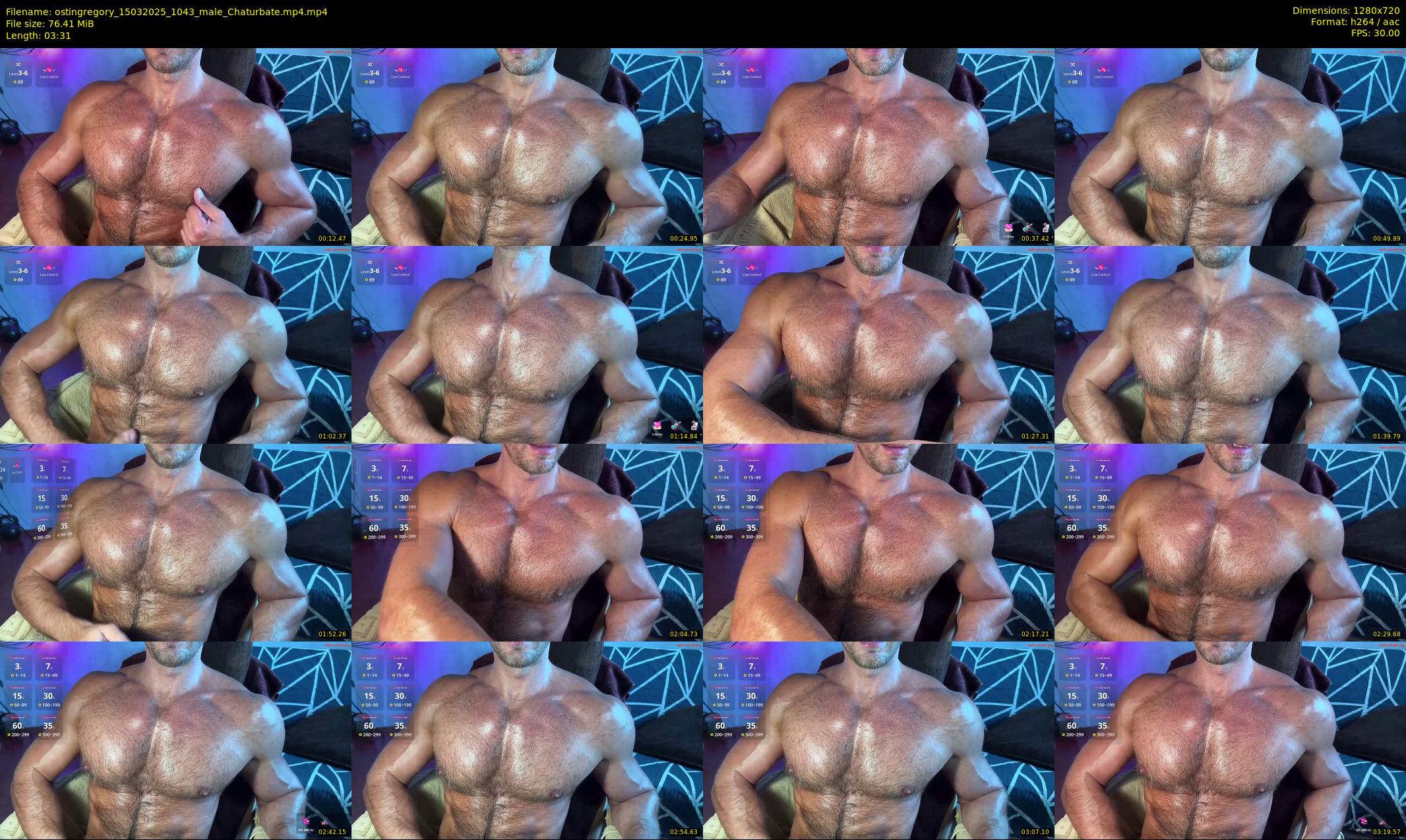 ostingregory — 4 minute Chaturbate male cam show recording, 720p, Mar 15, 2025