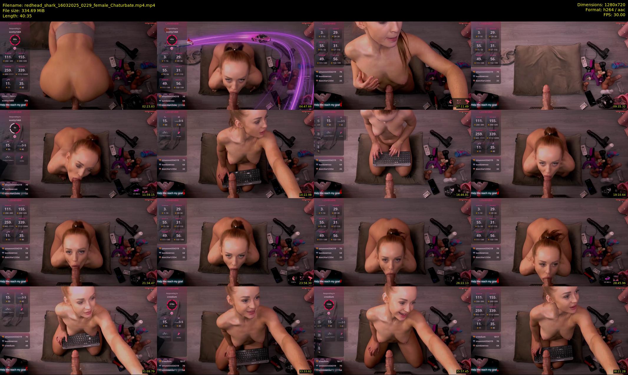 redhead_shark — 41 minute Chaturbate female cam show recording, 720p, Mar 16, 2025