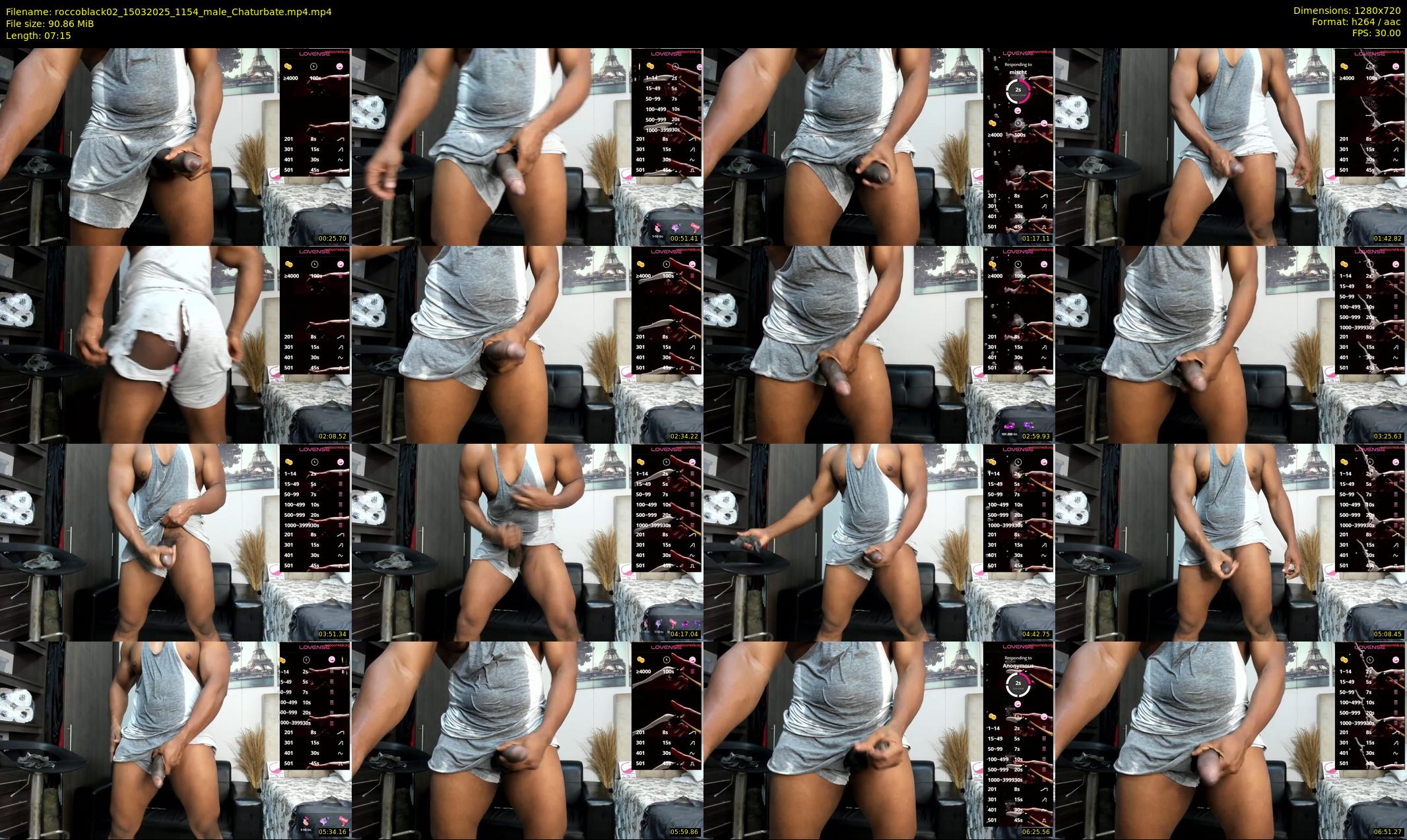 roccoblack02 — 8 minute Chaturbate male cam show recording, 720p, Mar 15, 2025