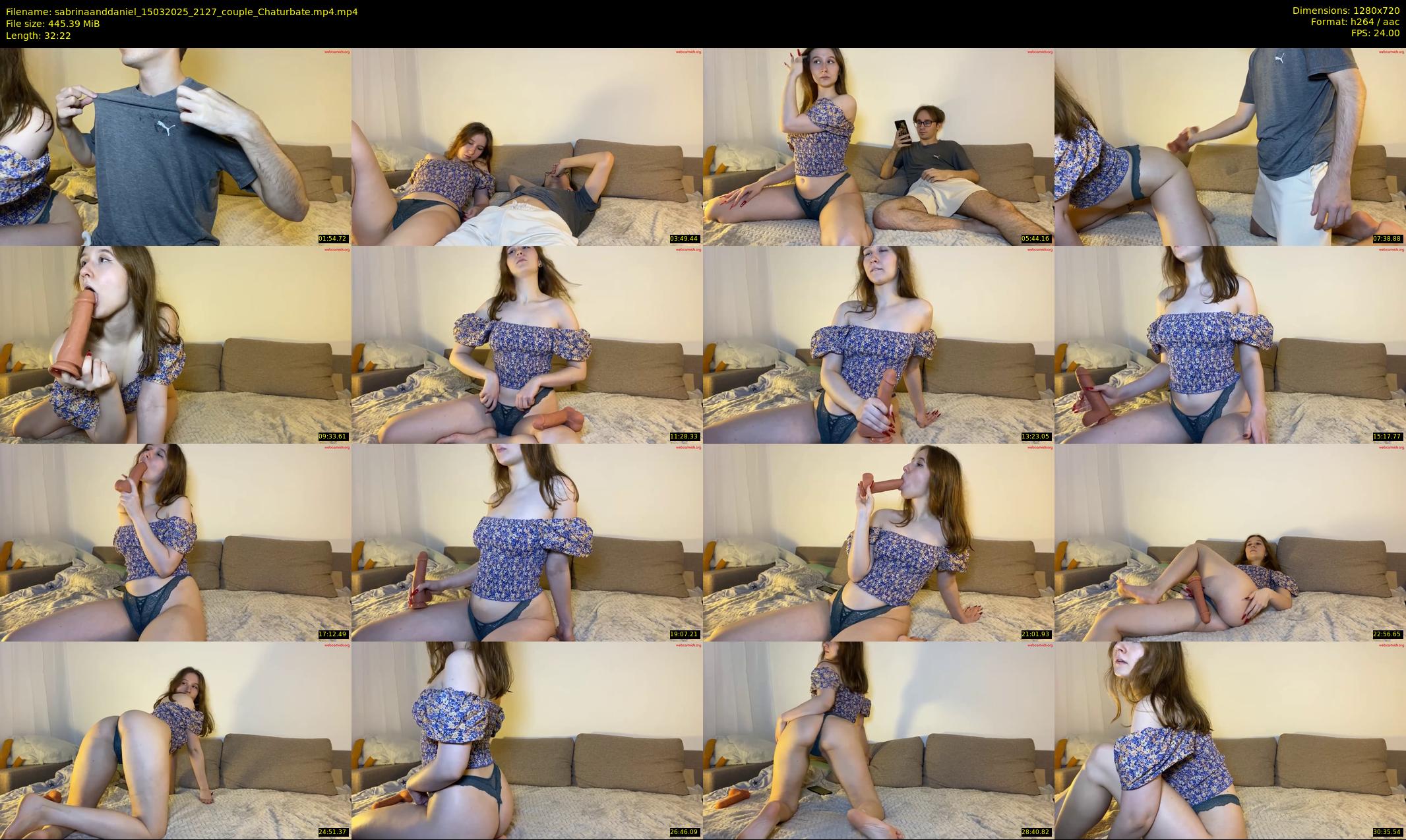 sabrinaanddaniel — 33 minute Chaturbate couple cam show recording, 720p, Mar 15, 2025