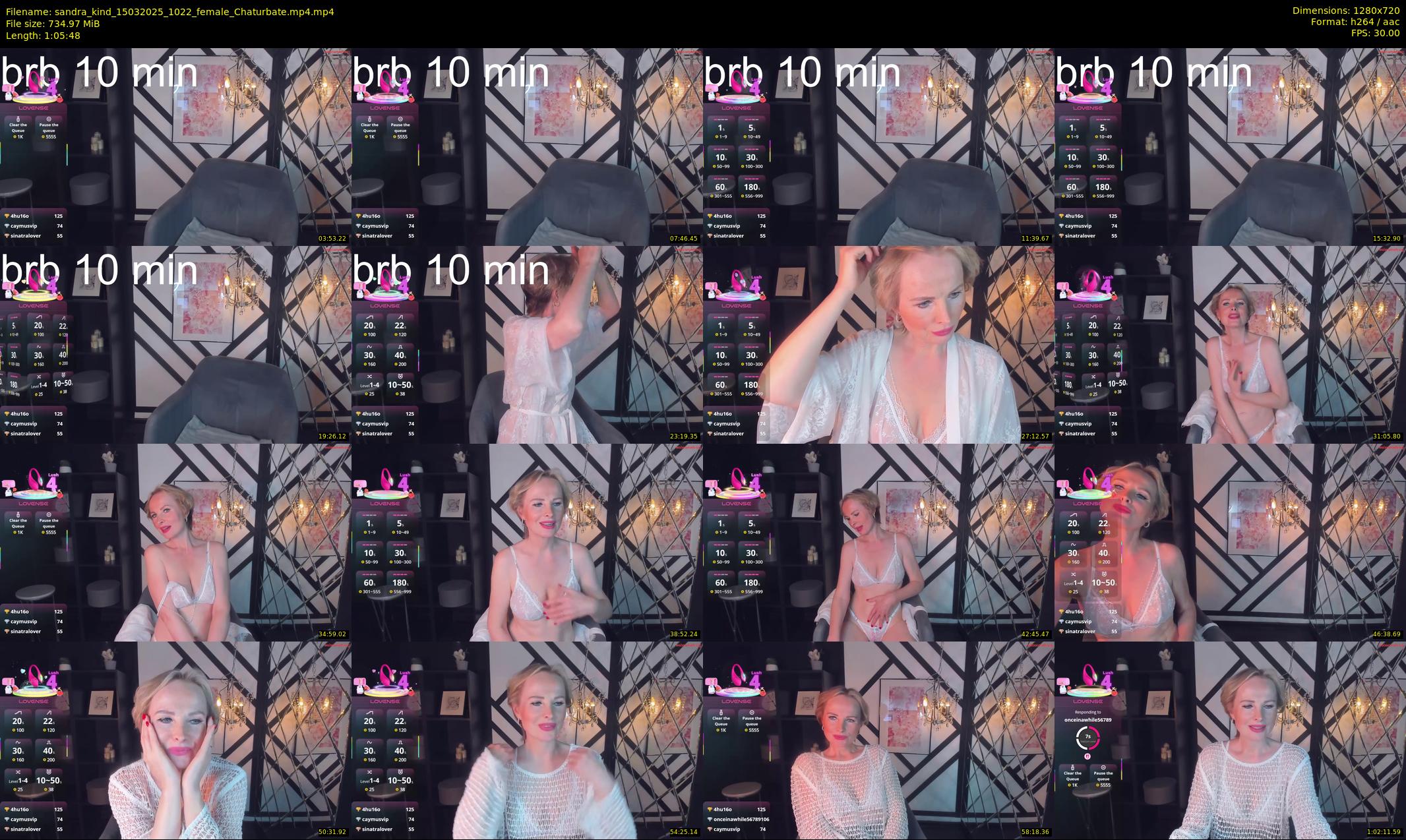 sandra_kind — 66 minute Chaturbate female cam show recording, 720p, Mar 15, 2025