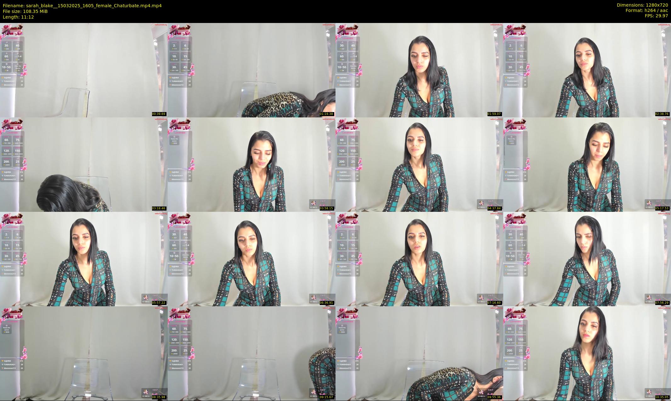 sarah_blake_ — 12 minute Chaturbate female cam show recording, 720p, Mar 15, 2025