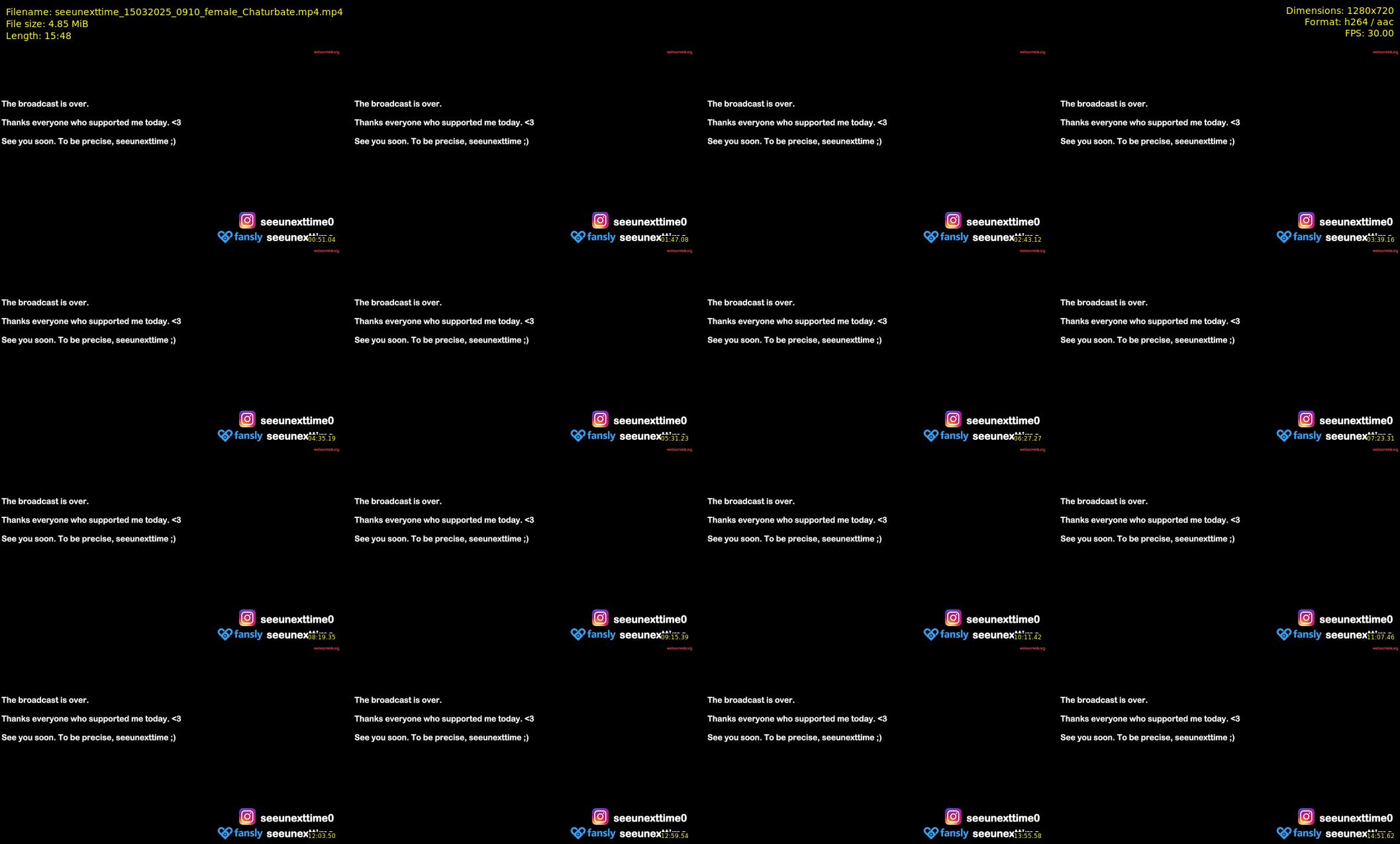 seeunexttime — 16 minute Chaturbate couple cam show recording, 720p, Mar 15, 2025
