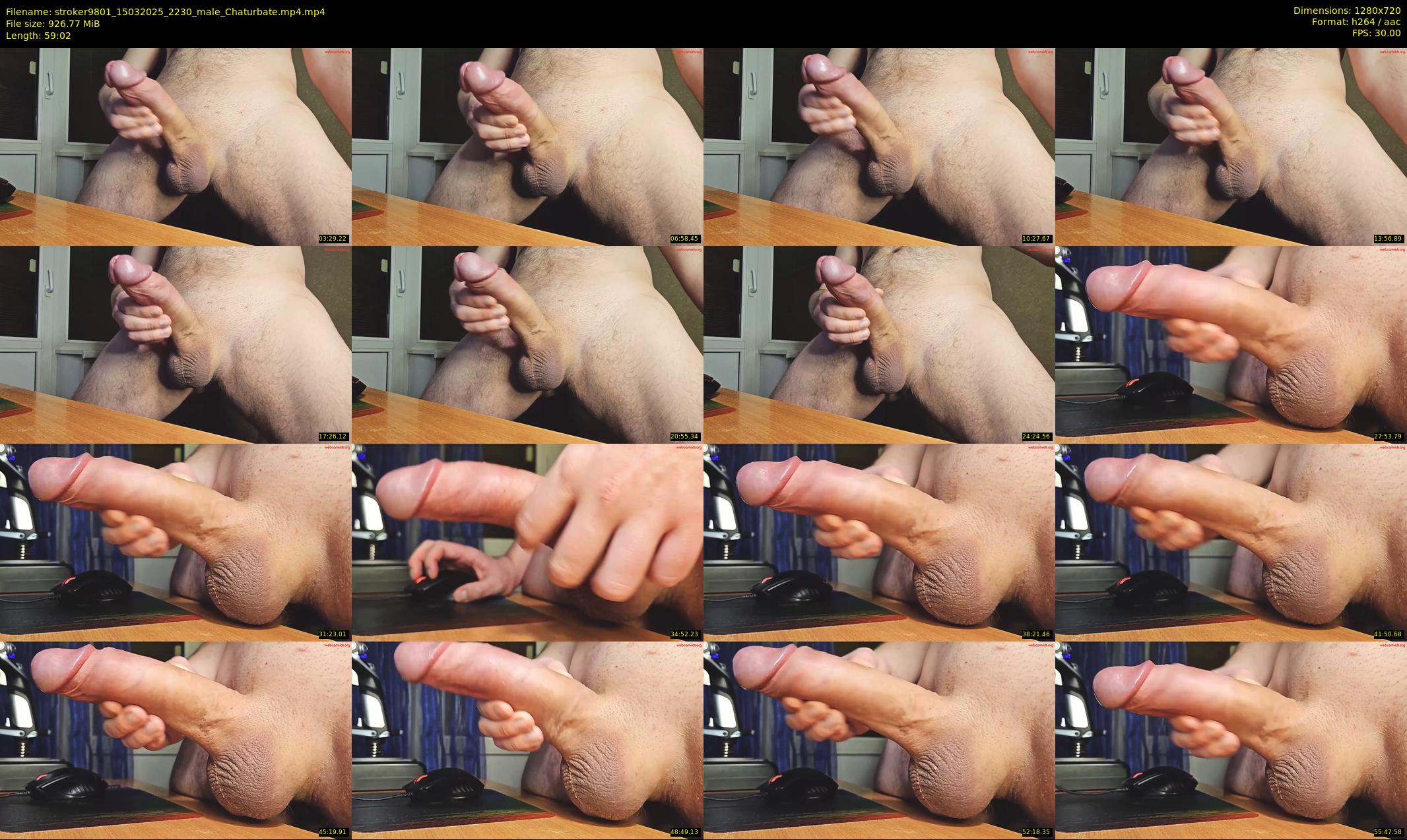 stroker9801 — 60 minute Chaturbate male cam show recording, 720p, Mar 15, 2025