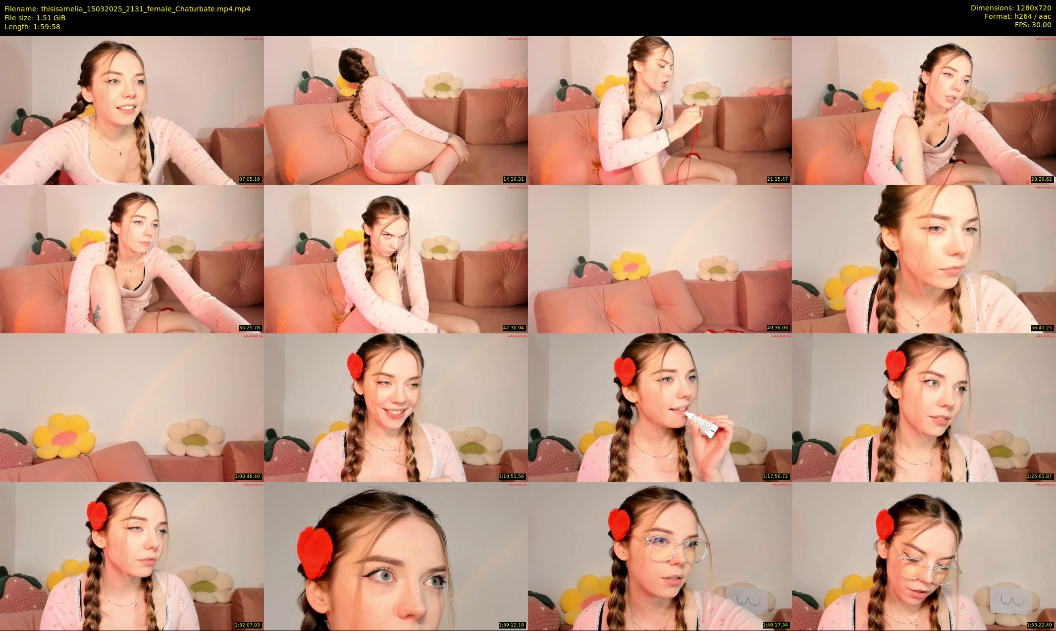 thisisamelia — 120 minute Chaturbate female cam show recording, 720p, Mar 15, 2025