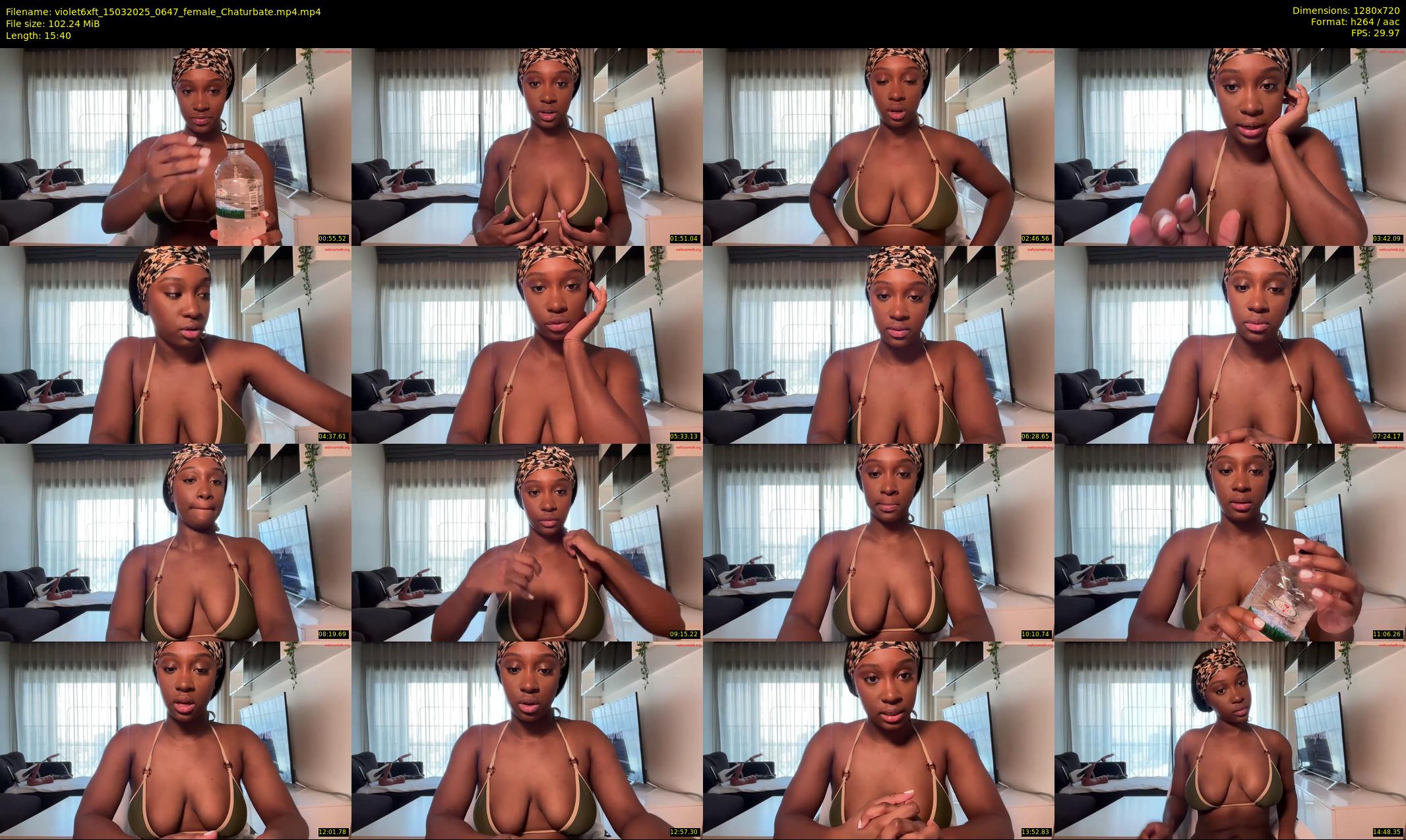 violet6xft — 16 minute Chaturbate female cam show recording, 720p, Mar 15, 2025