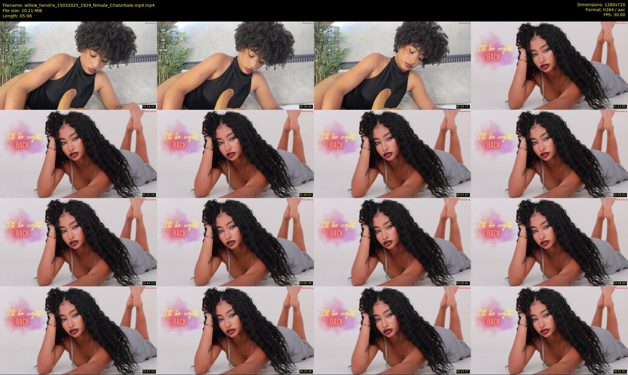 willow_hendrix — 6 minute Chaturbate female cam show recording, 720p, Mar 15, 2025