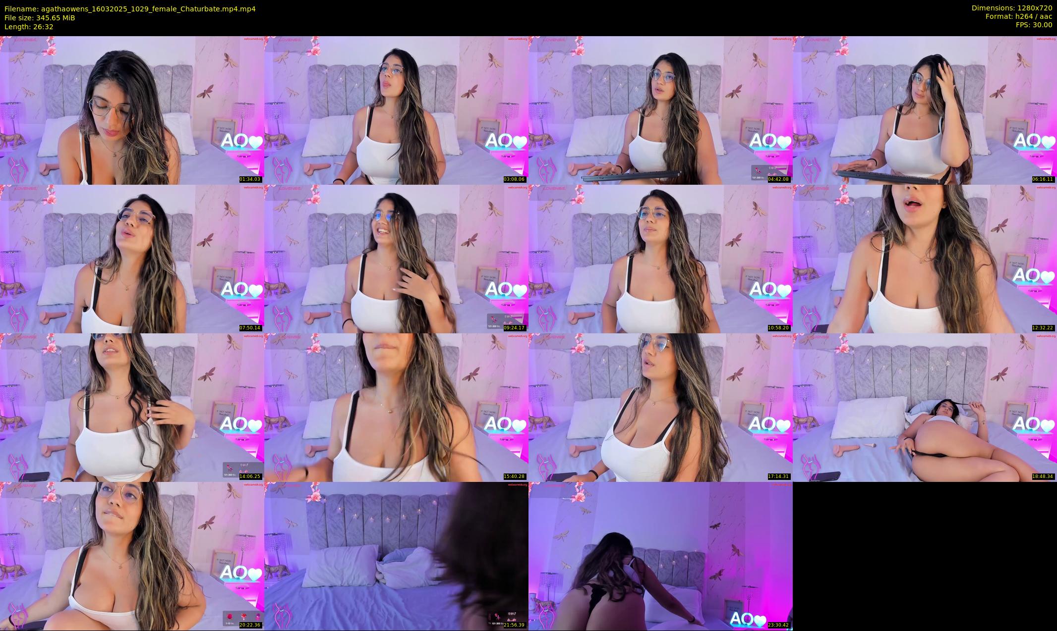 agathaowens — 27 minute Chaturbate female cam show recording, 720p, Mar 16, 2025