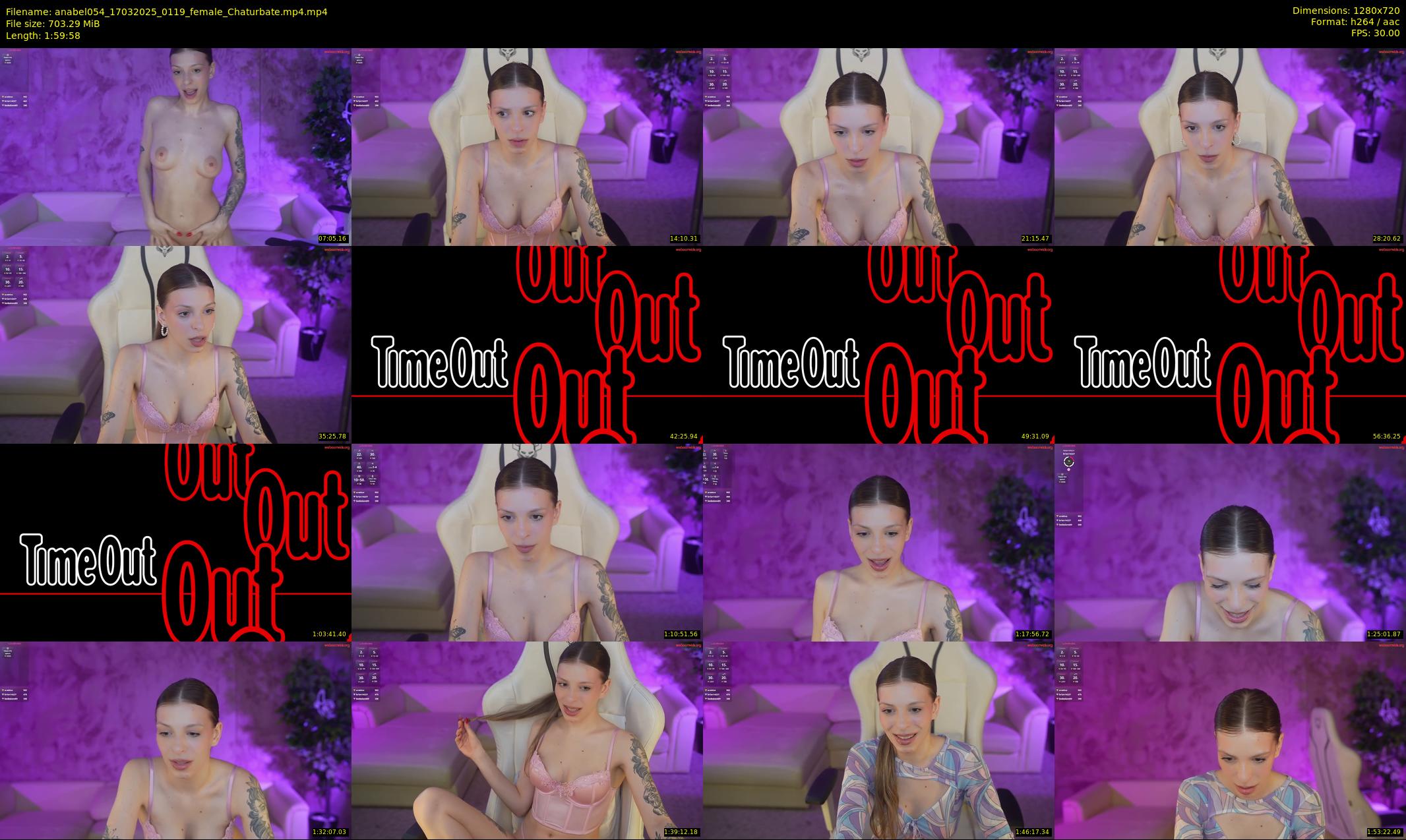 anabel054 — 120 minute Chaturbate female cam show recording, 720p, Mar 17, 2025