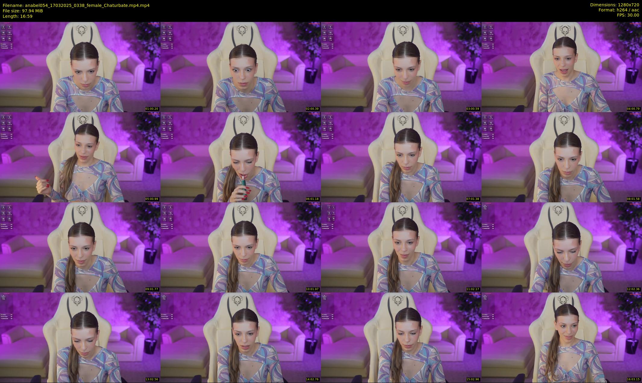 anabel054 — 17 minute Chaturbate female cam show recording, 720p, Mar 17, 2025