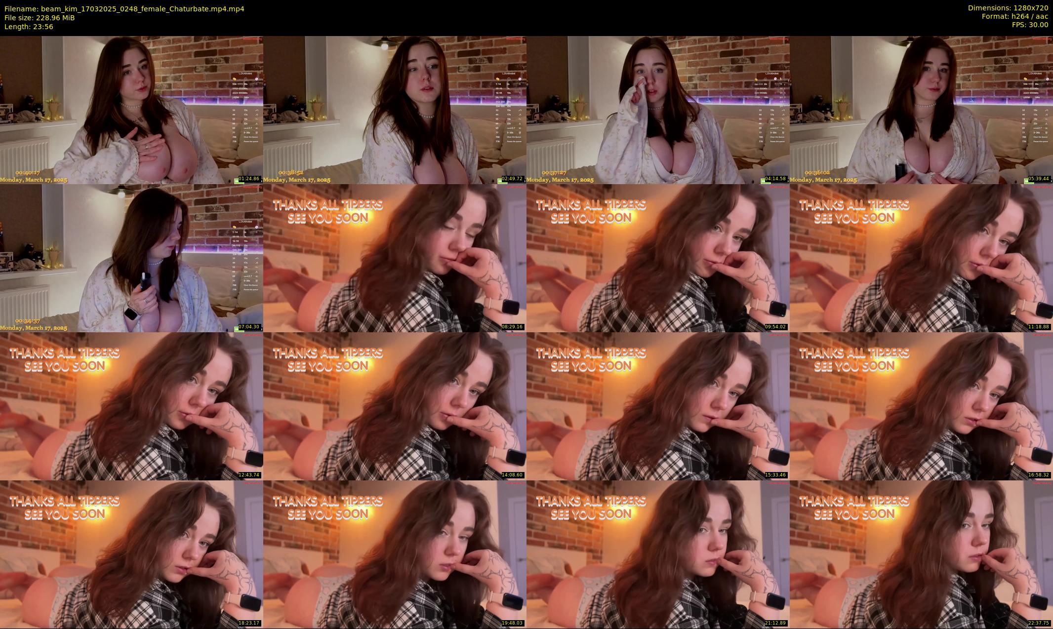 beam_kim — 24 minute Chaturbate female cam show recording, 720p, Mar 17, 2025