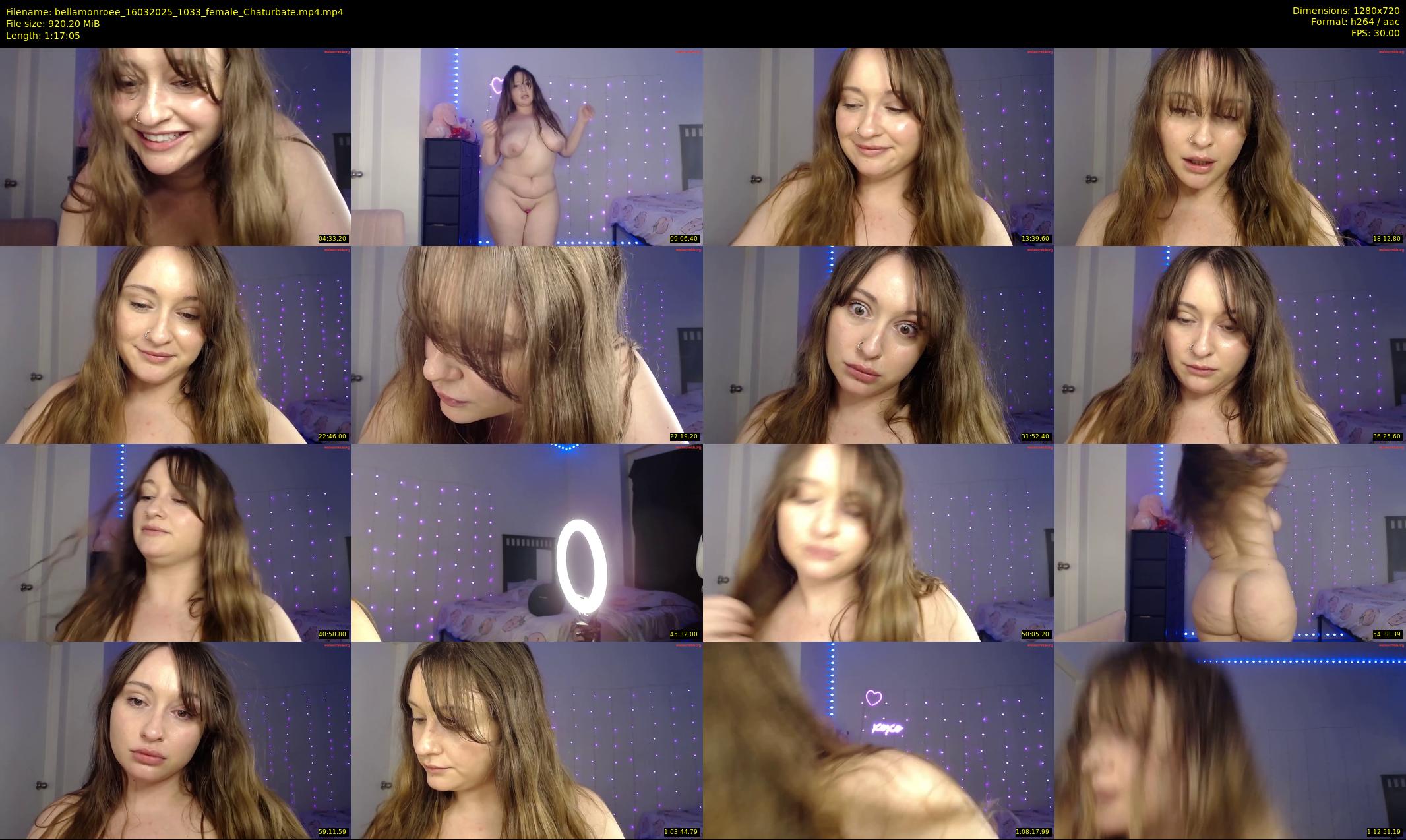 bellamonroee — 78 minute Chaturbate female cam show recording, 720p, Mar 16, 2025