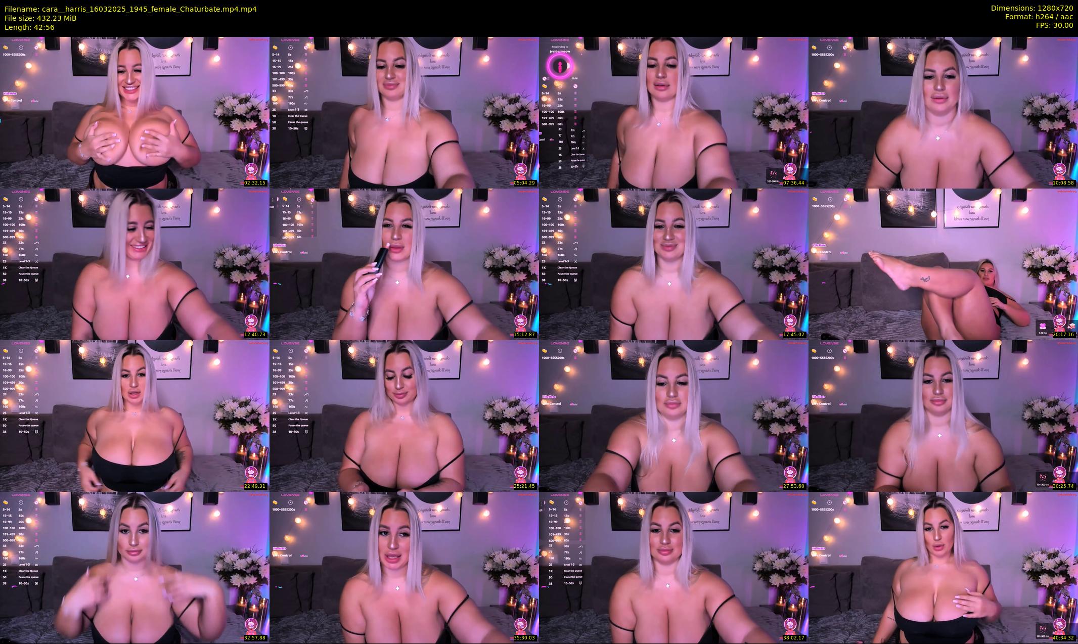 cara__harris — 43 minute Chaturbate female cam show recording, 720p, Mar 16, 2025