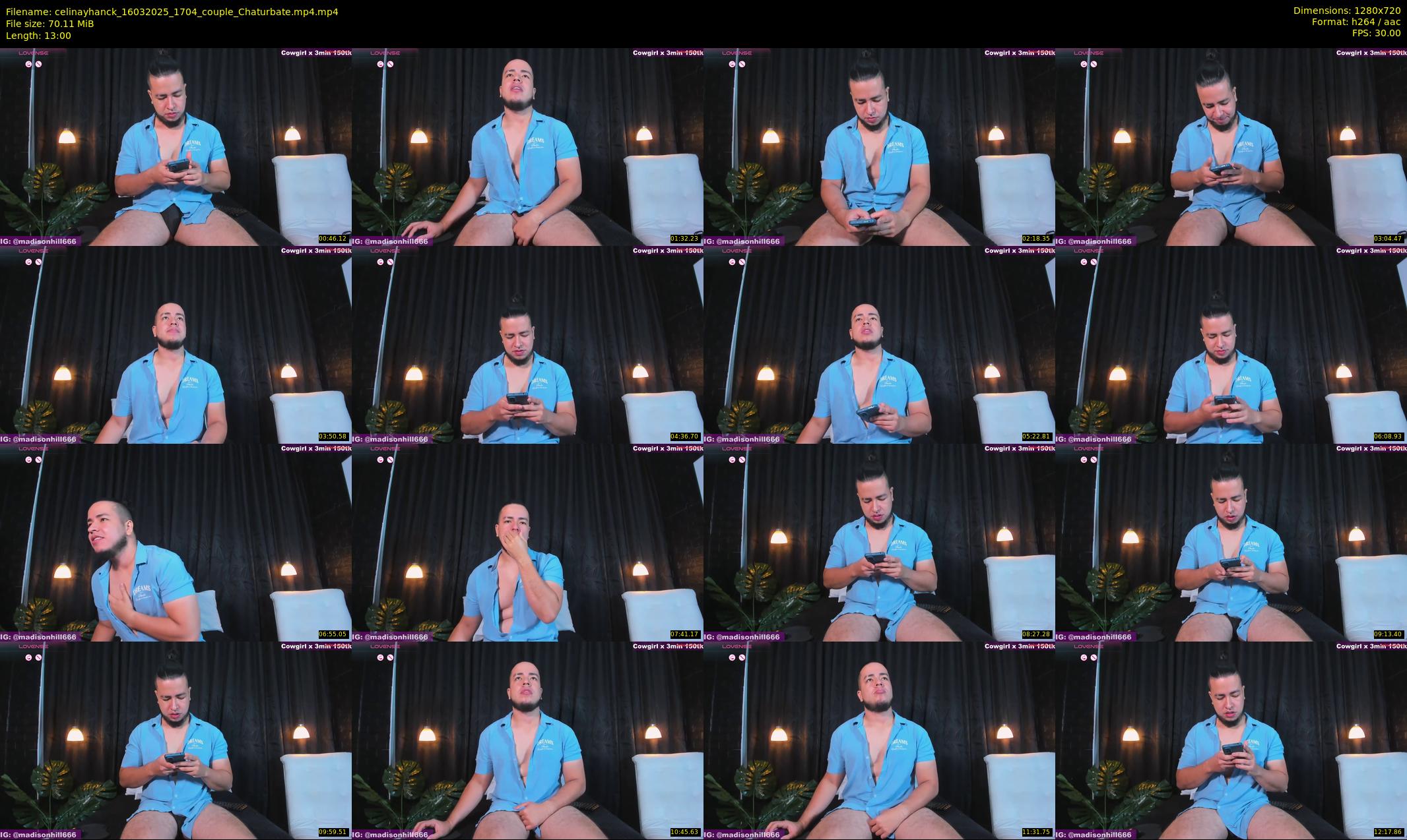 celinayhanck — 13 minute Chaturbate couple cam show recording, 720p, Mar 16, 2025