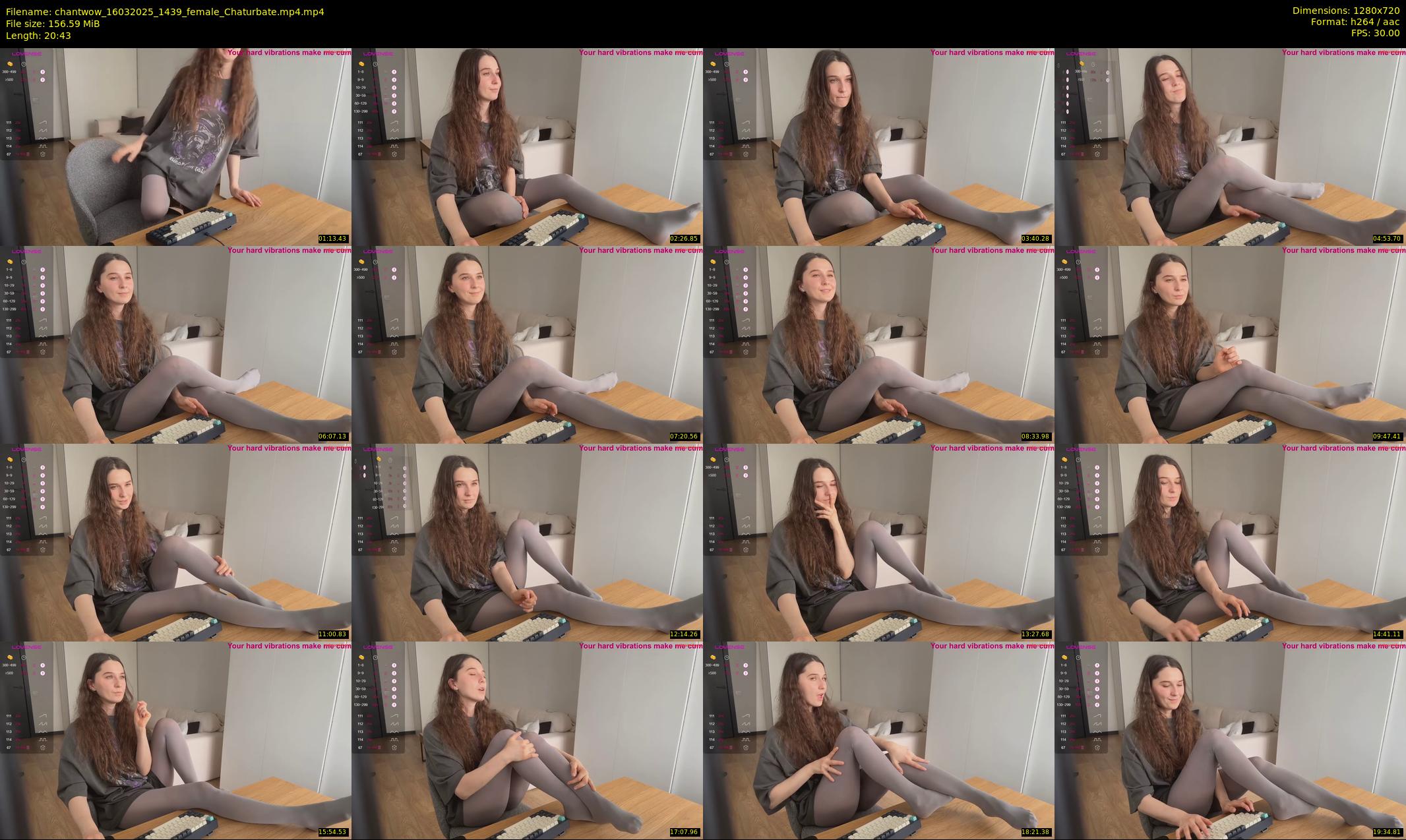 chantwow — 21 minute Chaturbate female cam show recording, 720p, Mar 16, 2025