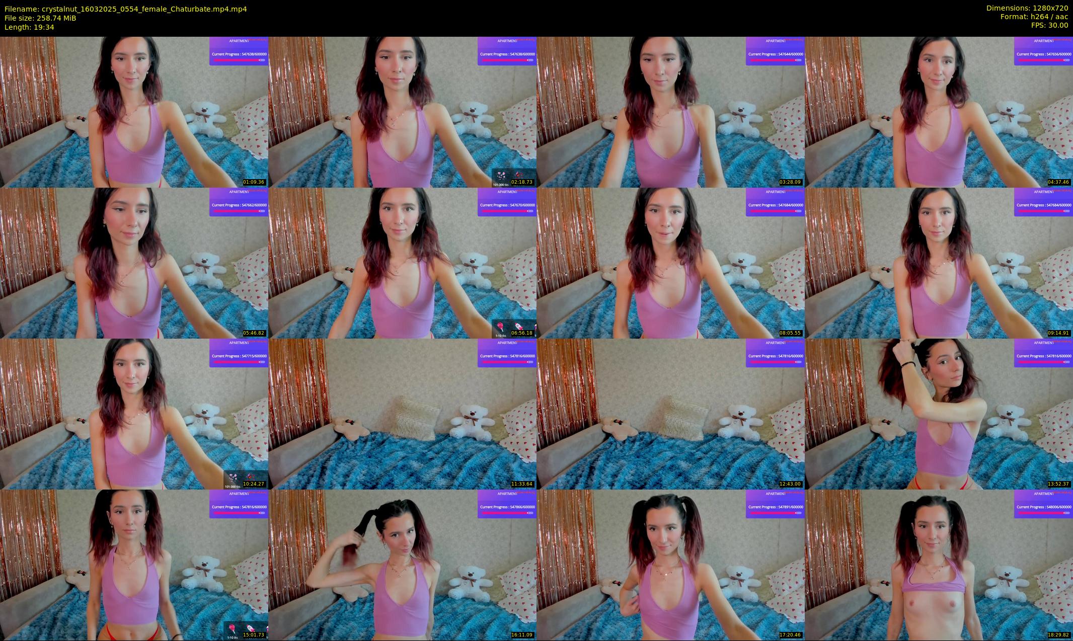 crystalnut — 20 minute Chaturbate female cam show recording, 720p, Mar 16, 2025