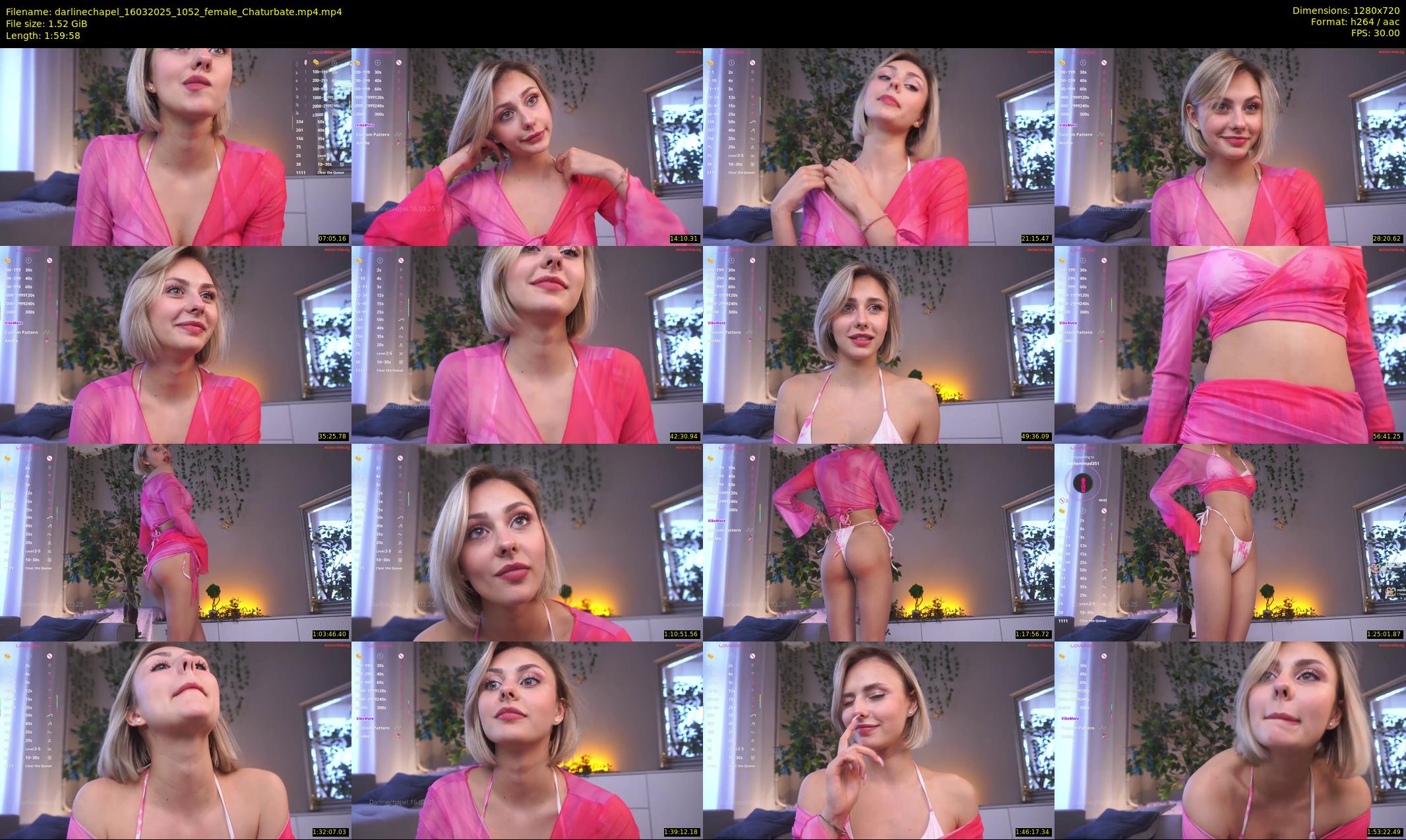 darlinechapel — 120 minute Chaturbate female cam show recording, 720p, Mar 16, 2025