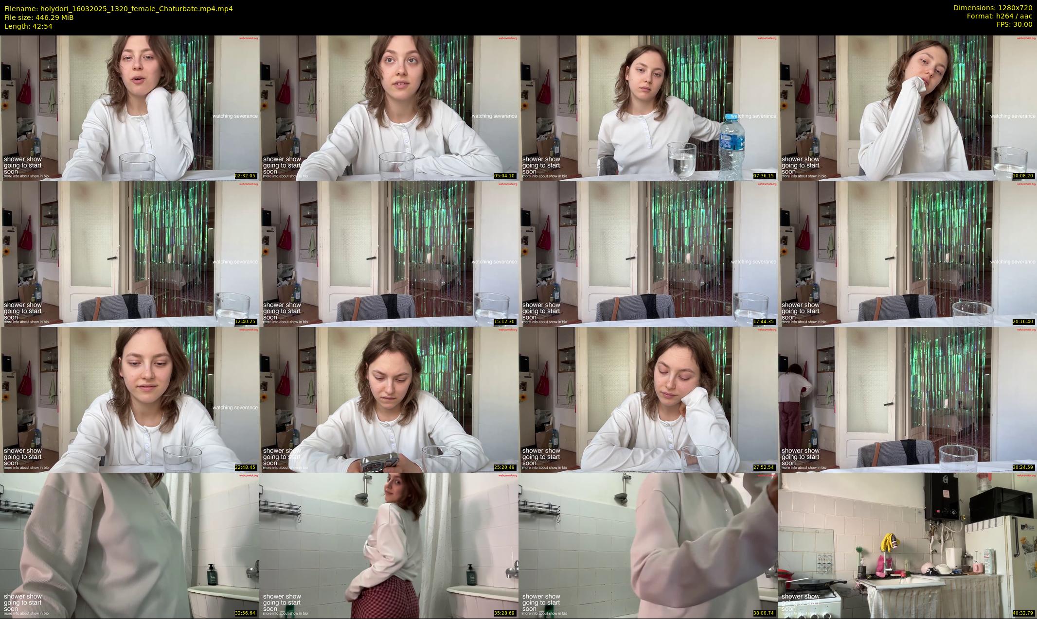 holydori — 43 minute Chaturbate female cam show recording, 720p, Mar 16, 2025