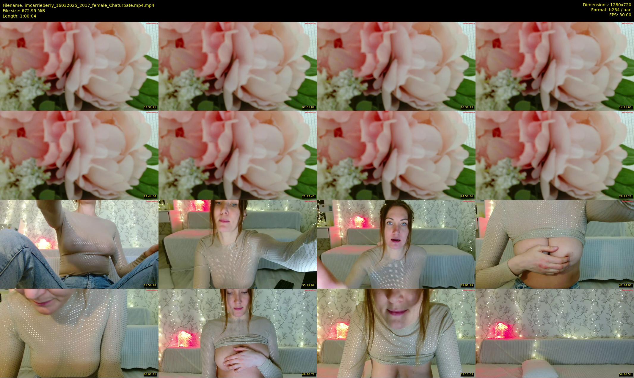 imcarrieberry — 61 minute Chaturbate female cam show recording, 720p, Mar 16, 2025