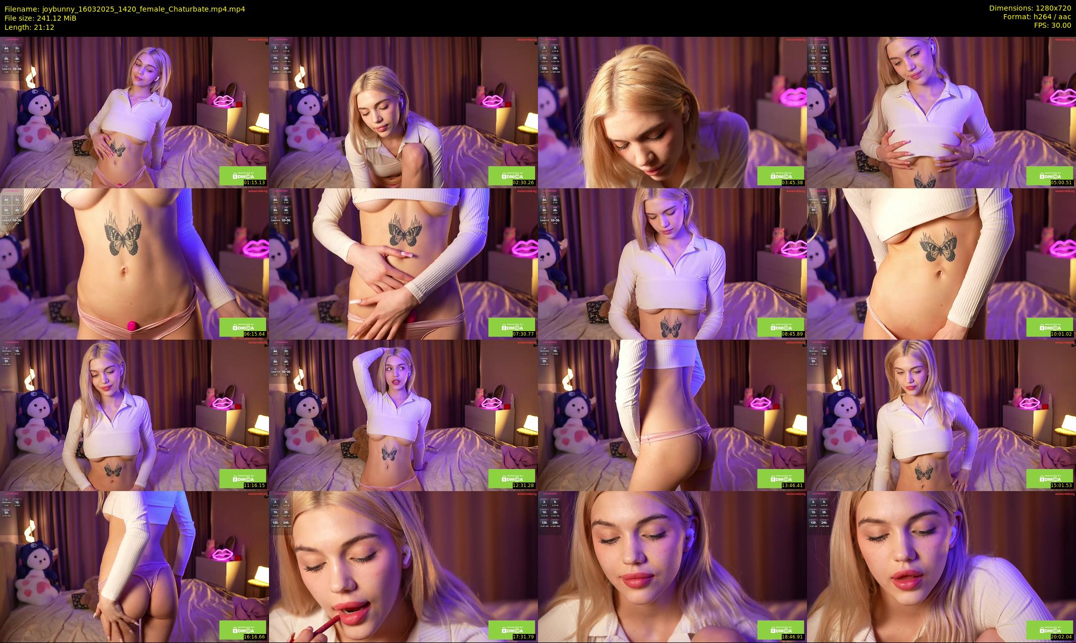 joybunny — 22 minute Chaturbate female cam show recording, 720p, Mar 16, 2025