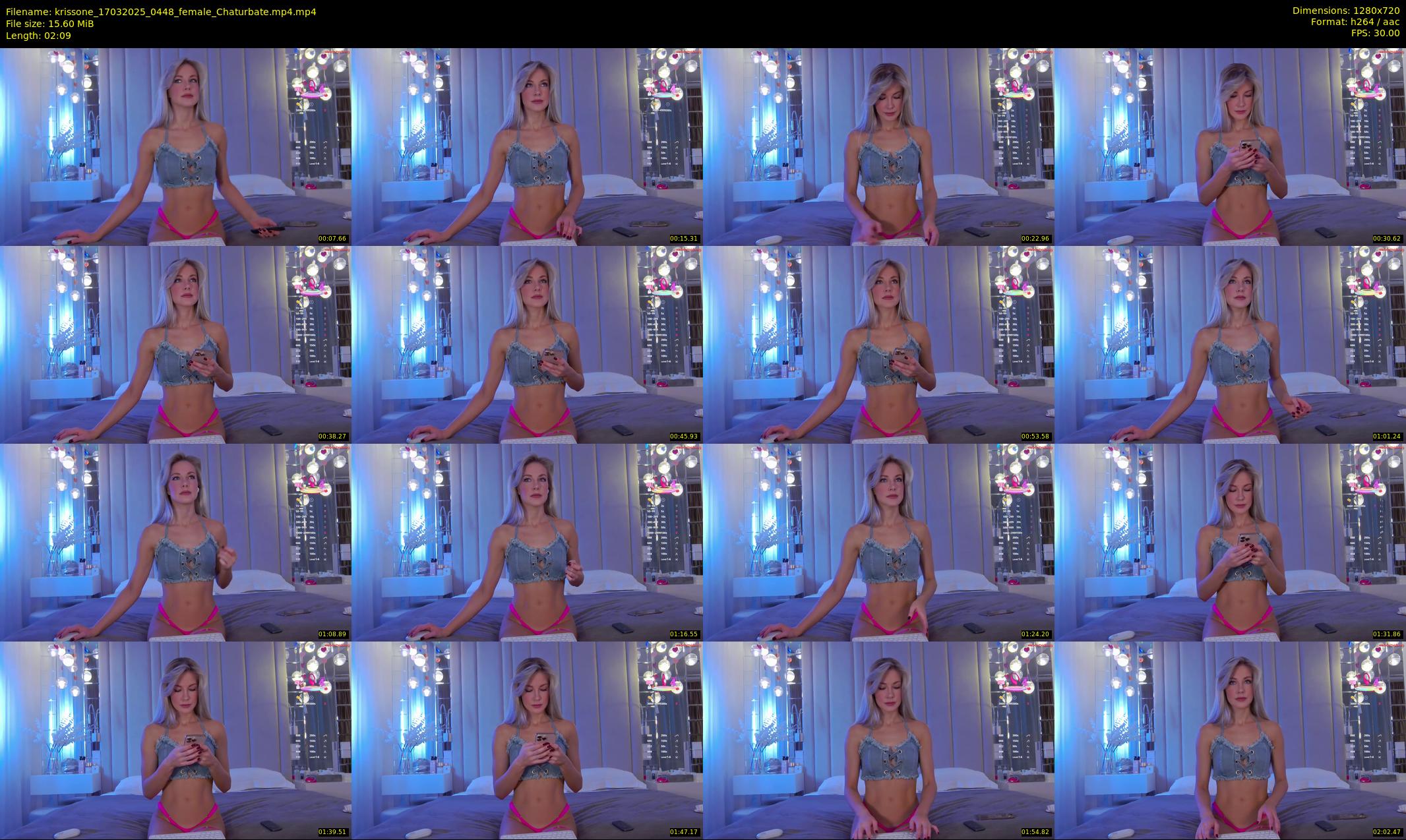 krissone — 3 minute Chaturbate female cam show recording, 720p, Mar 17, 2025