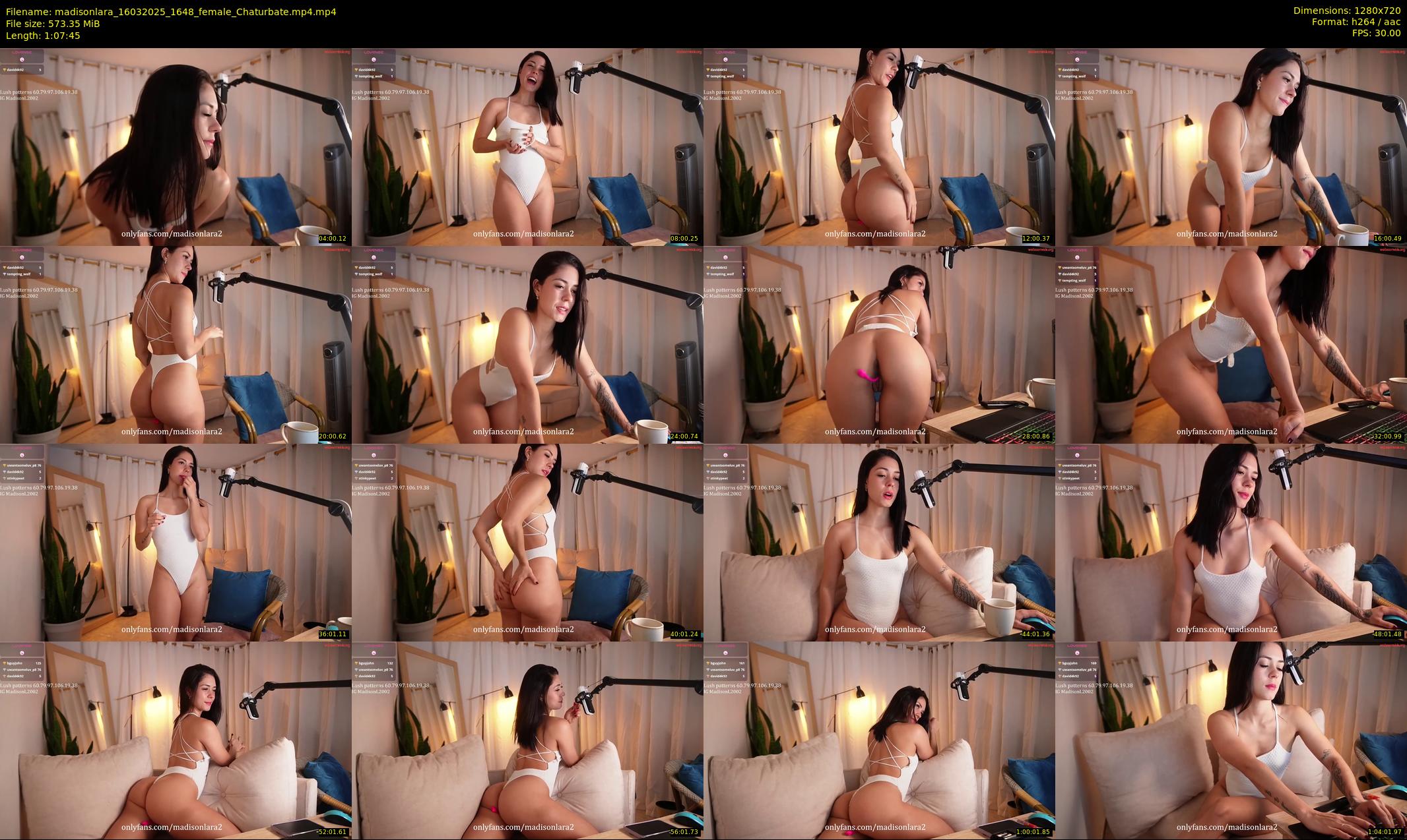 madisonlara — 68 minute Chaturbate female cam show recording, 720p, Mar 16, 2025