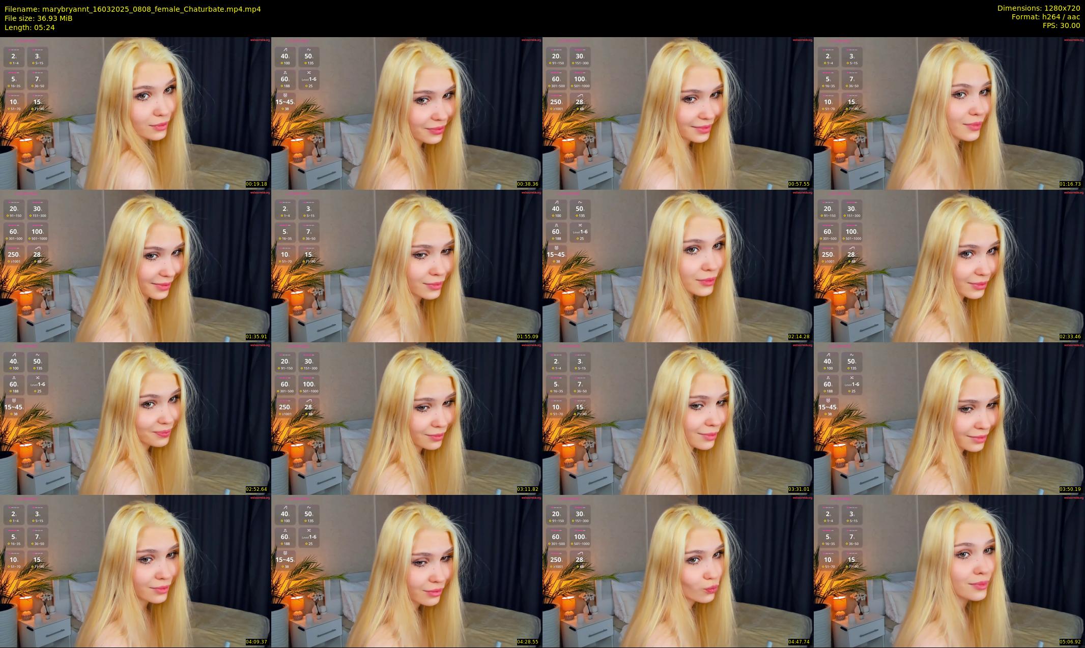 marybryannt — 6 minute Chaturbate female cam show recording, 720p, Mar 16, 2025