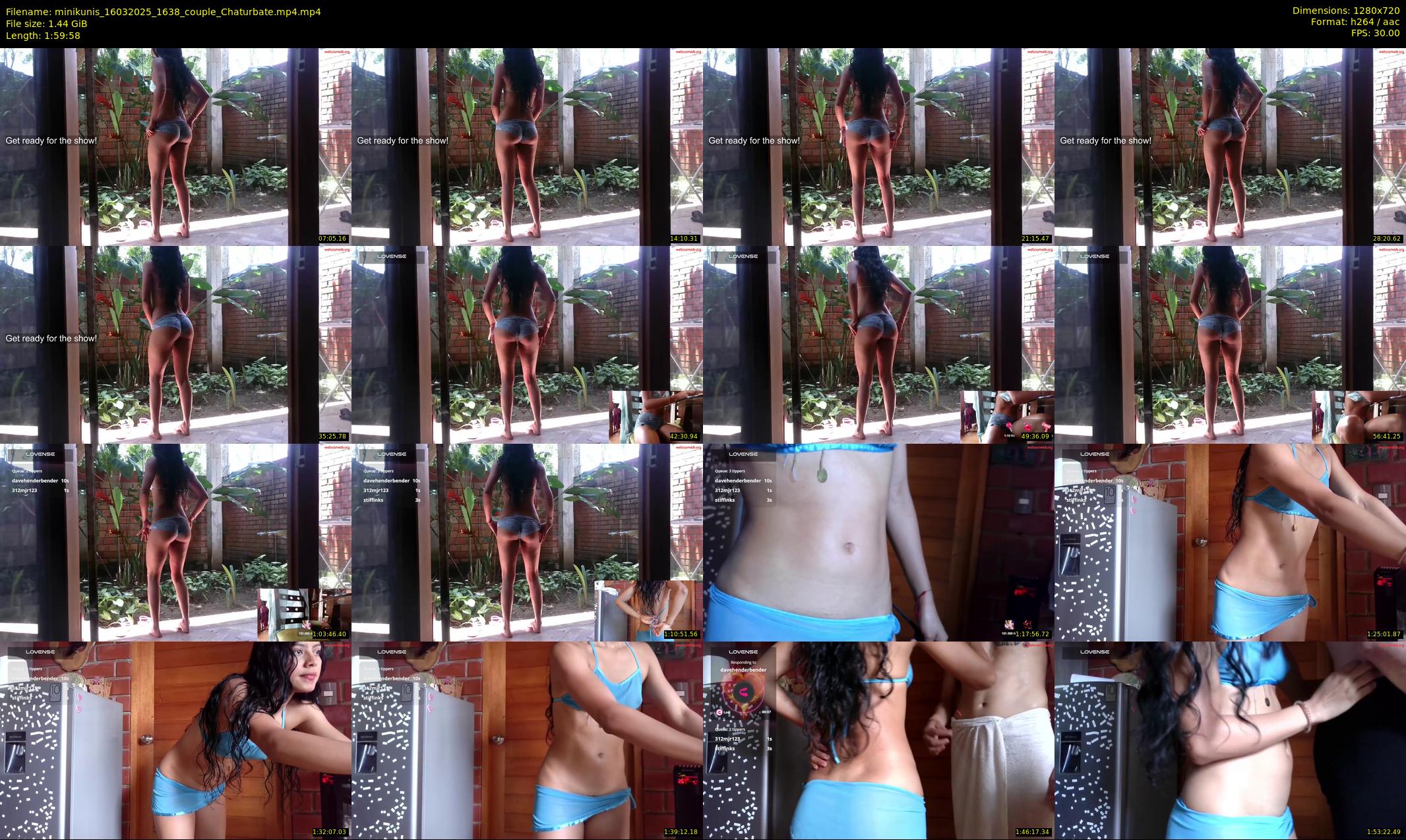 minikunis — 120 minute Chaturbate couple cam show recording, 720p, Mar 16, 2025