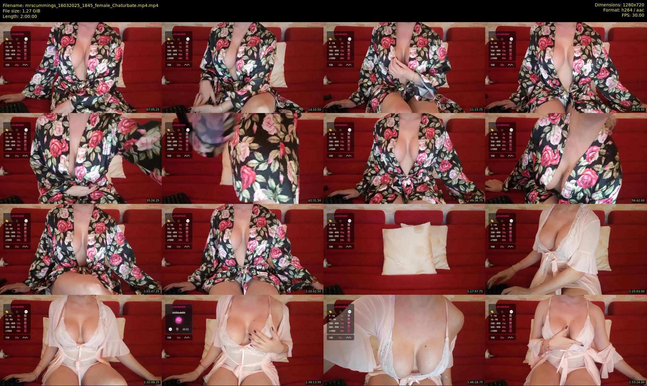 mrscummings — 120 minute Chaturbate female cam show recording, 720p, Mar 16, 2025
