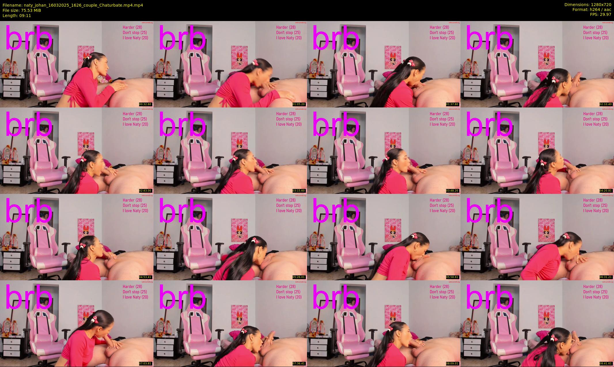 naty_johan — 10 minute Chaturbate couple cam show recording, 720p, Mar 16, 2025