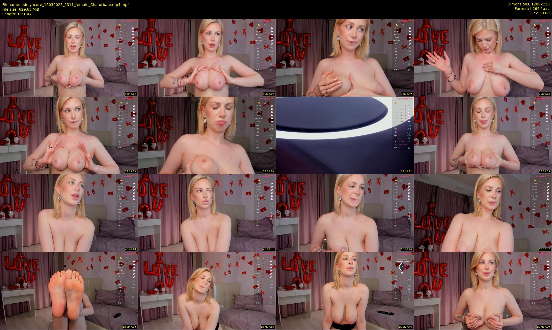 odelyncure — 82 minute Chaturbate female cam show recording, 720p, Mar 16, 2025