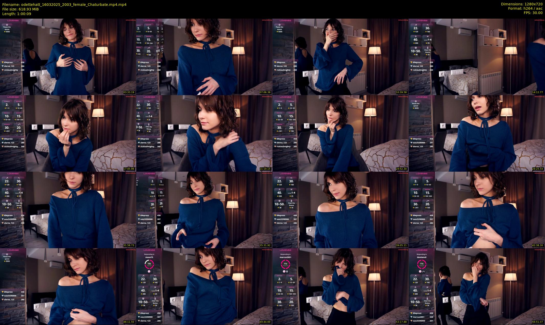 odettehatt — 61 minute Chaturbate female cam show recording, 720p, Mar 16, 2025