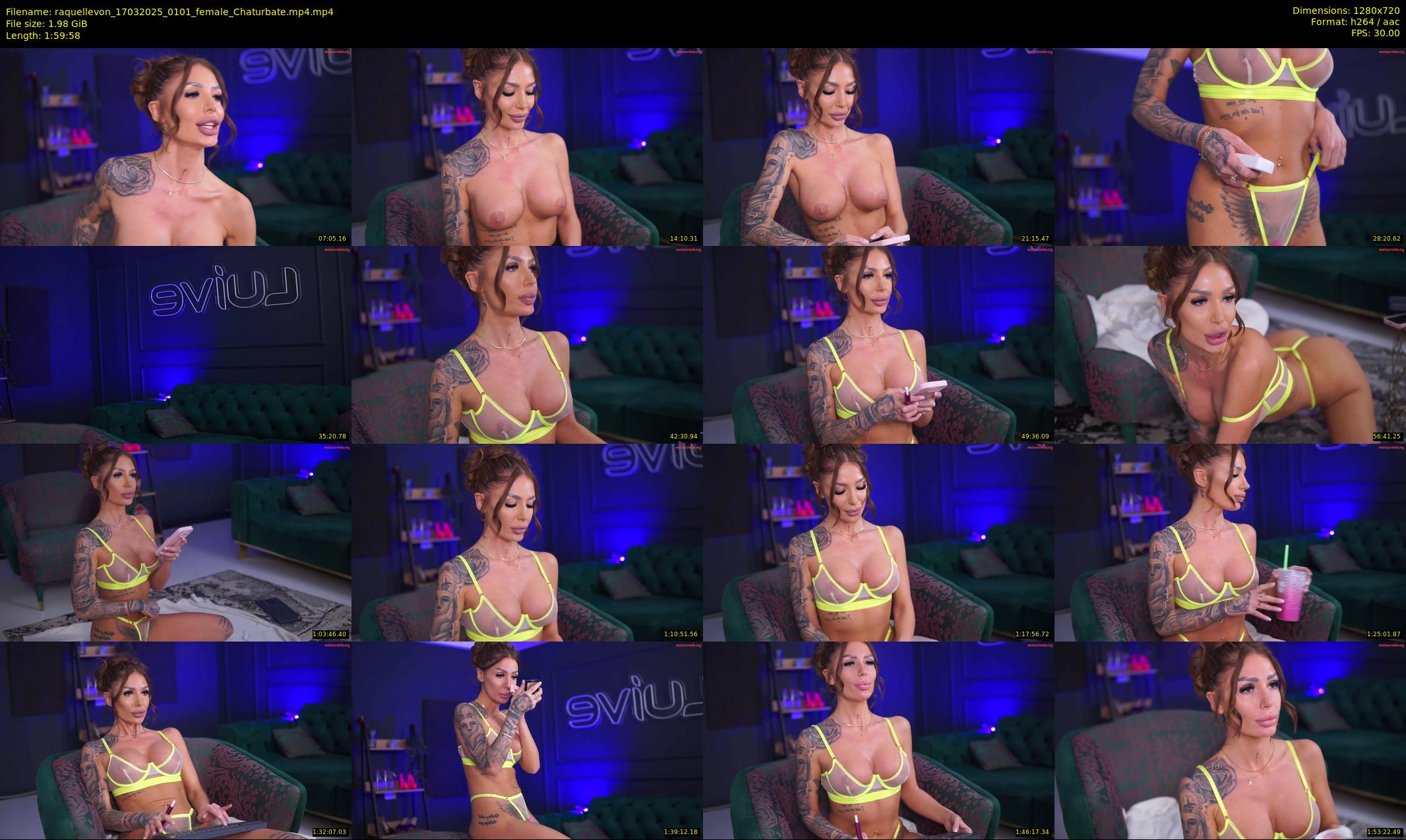 raquellevon — 120 minute Chaturbate female cam show recording, 720p, Mar 17, 2025