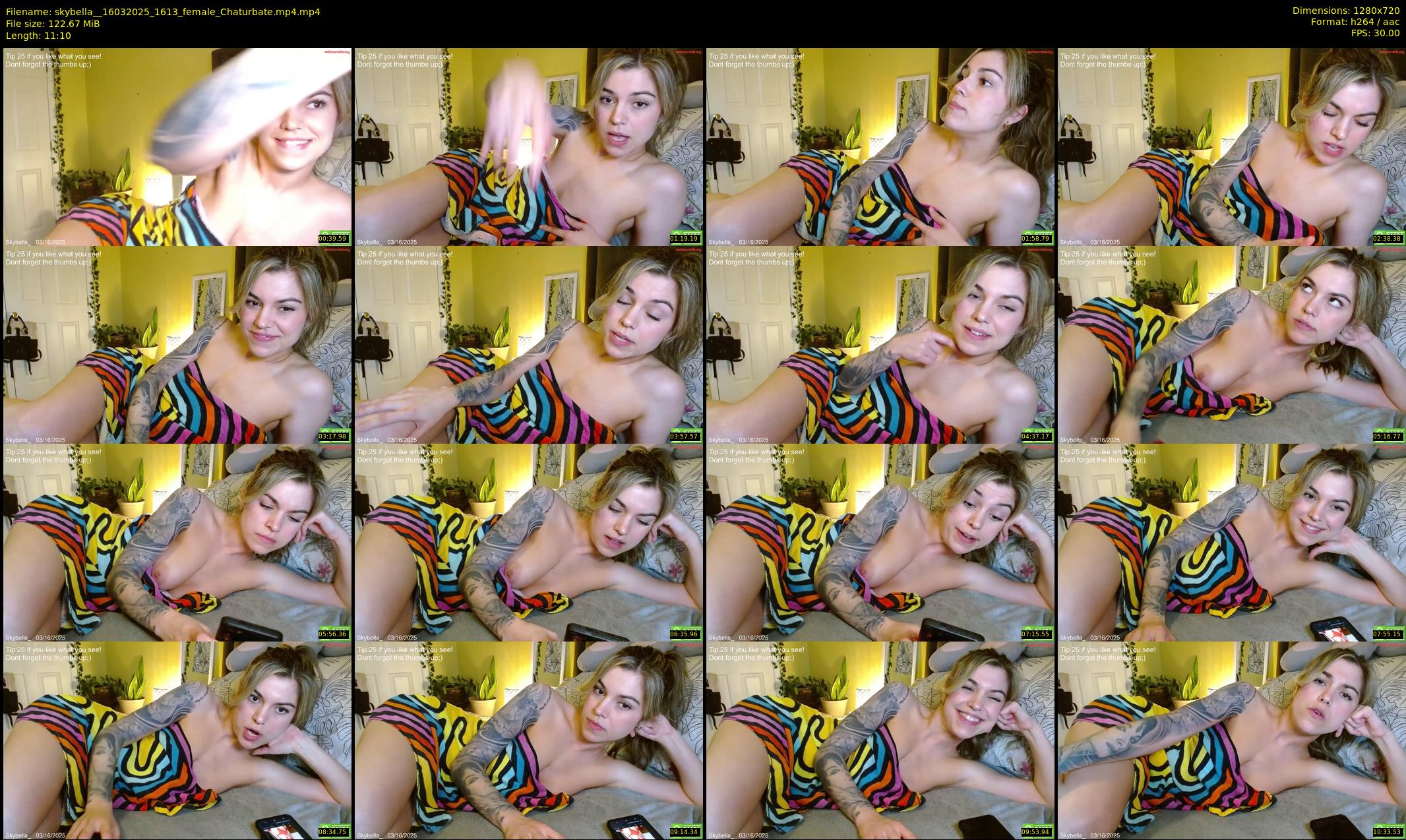 skybella_ — 12 minute Chaturbate female cam show recording, 720p, Mar 16, 2025