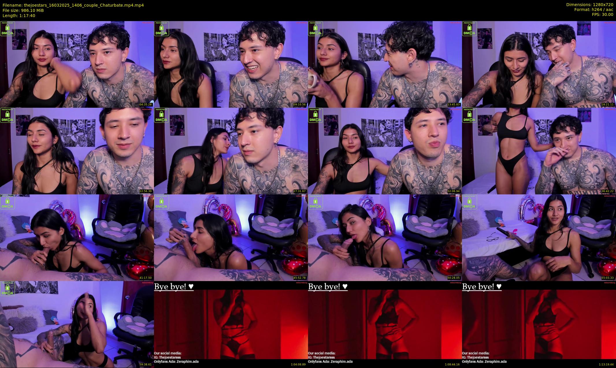 thejoestars — 78 minute Chaturbate couple cam show recording, 720p, Mar 16, 2025