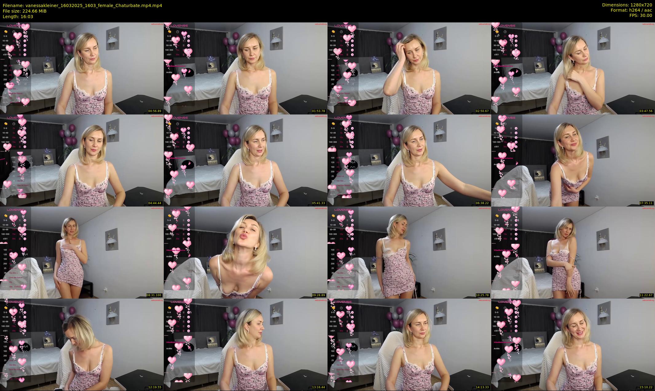 vanessakleiner — 17 minute Chaturbate female cam show recording, 720p, Mar 16, 2025