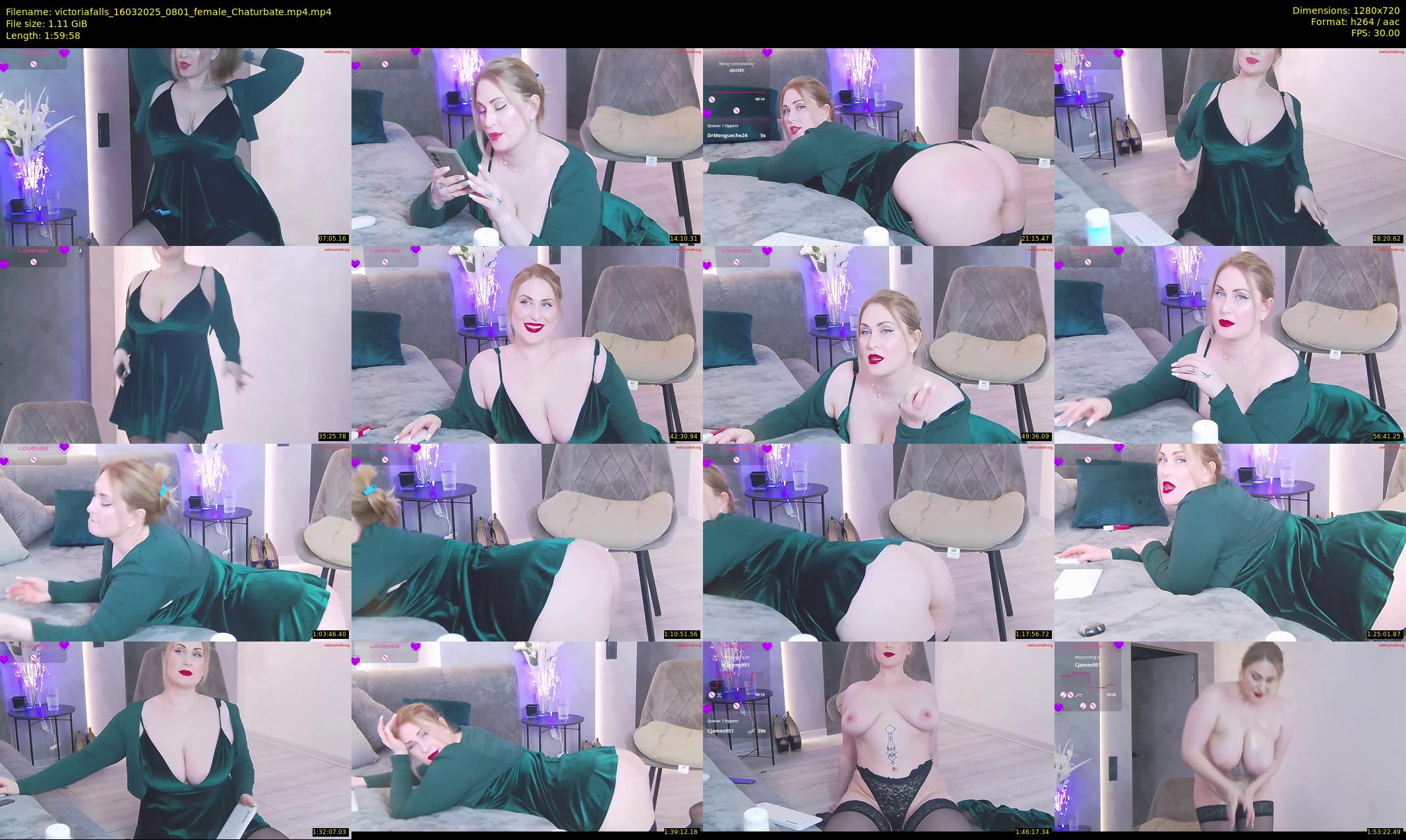 victoriafalls — 120 minute Chaturbate female cam show recording, 720p, Mar 16, 2025