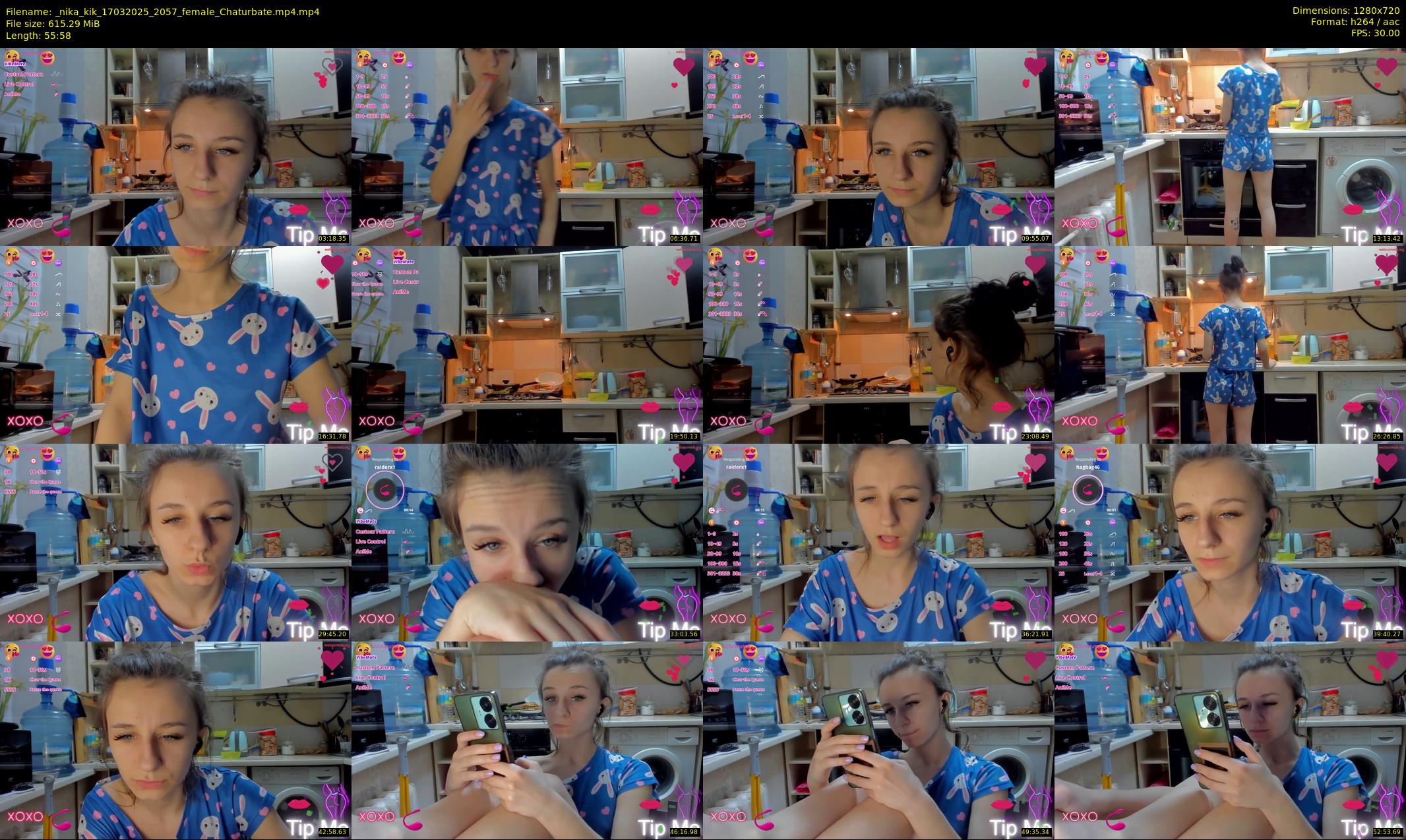 _nika_kik — 56 minute Chaturbate female cam show recording, 720p, Mar 17, 2025
