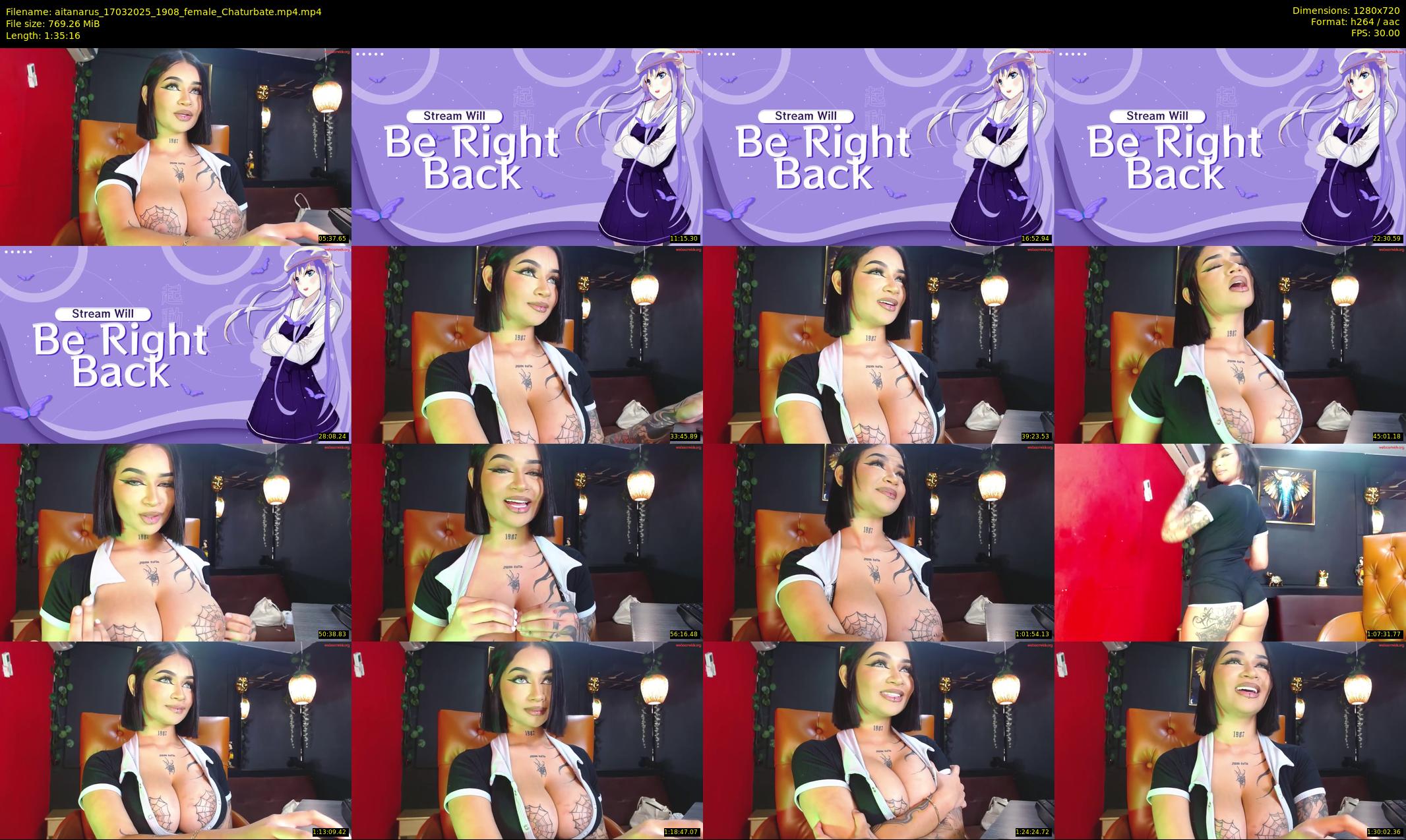 aitanarus — 96 minute Chaturbate female cam show recording, 720p, Mar 17, 2025